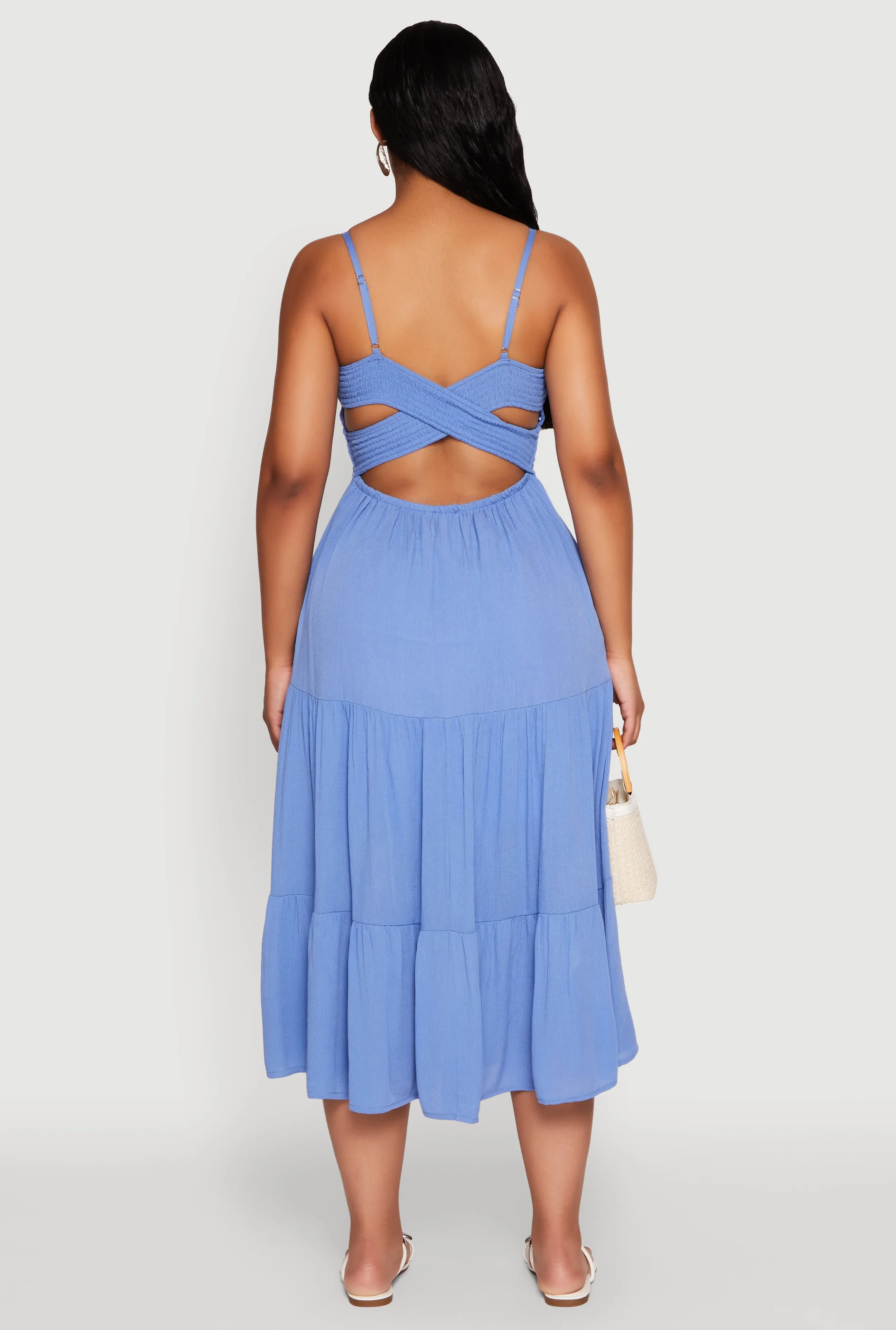 Iris Smocked Empire Waist Tiered Dress sold by Rainbow product image thumbnail 5