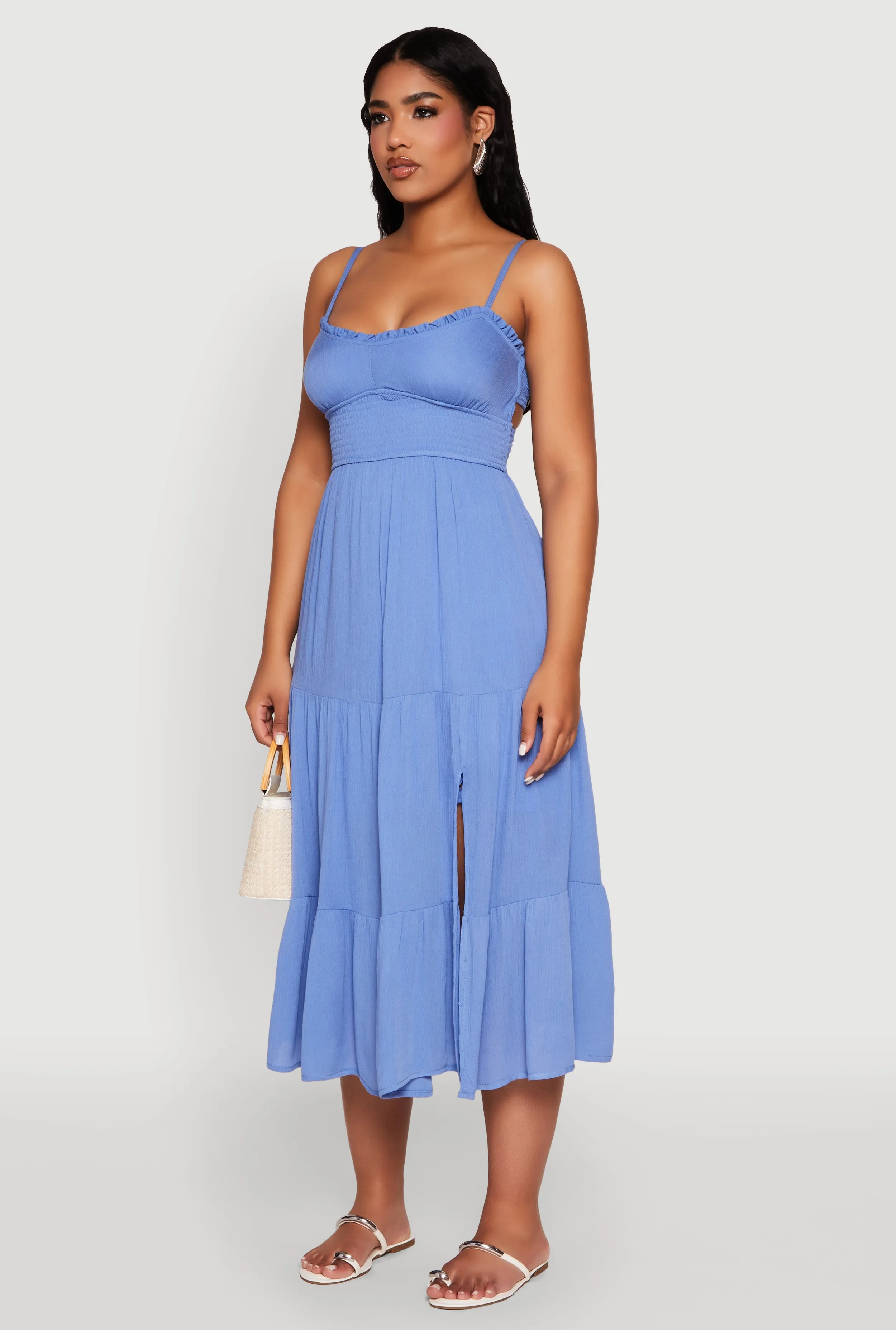 Iris Smocked Empire Waist Tiered Dress sold by Rainbow product image thumbnail 3