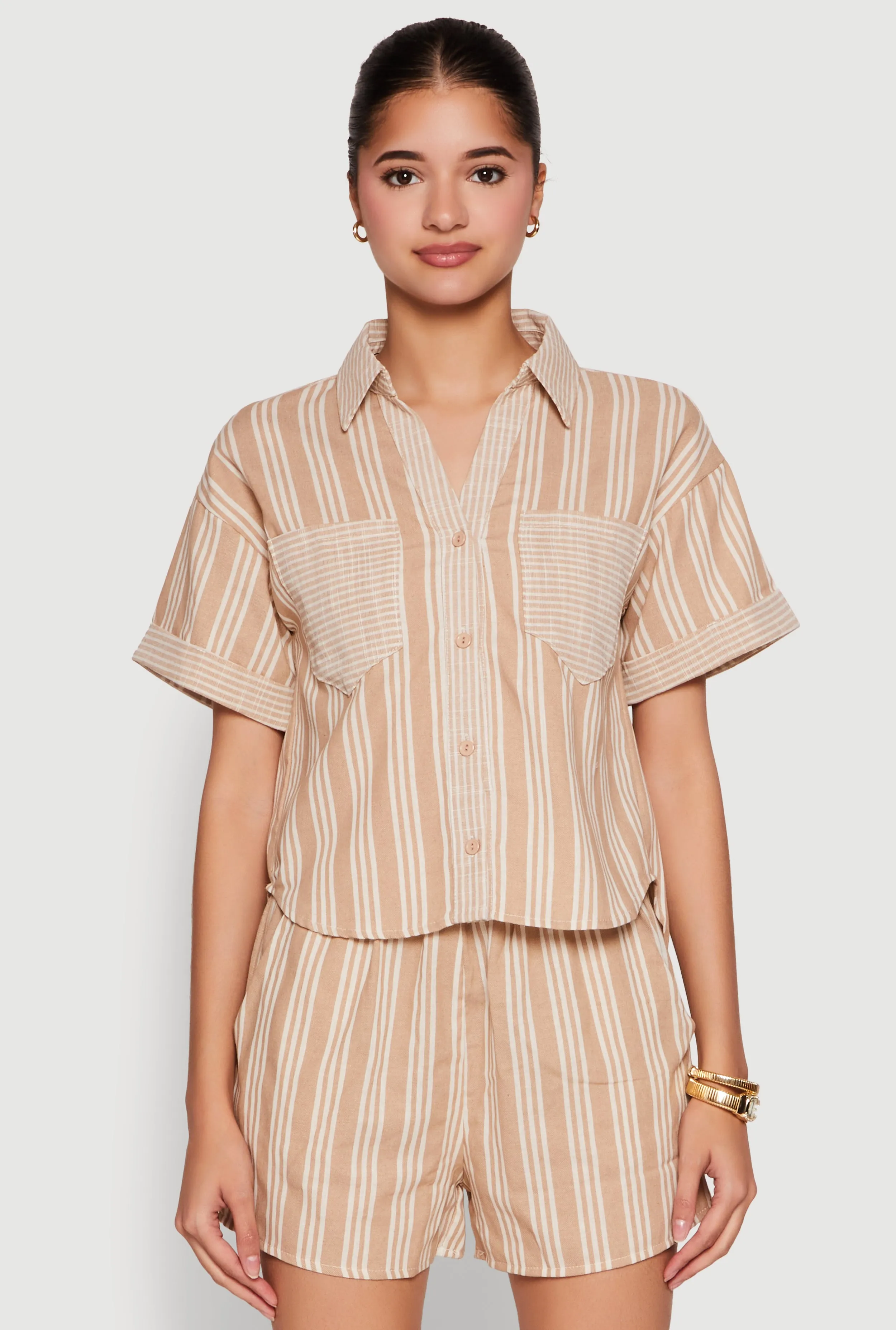 Linen Striped Shirt sold by Rainbow