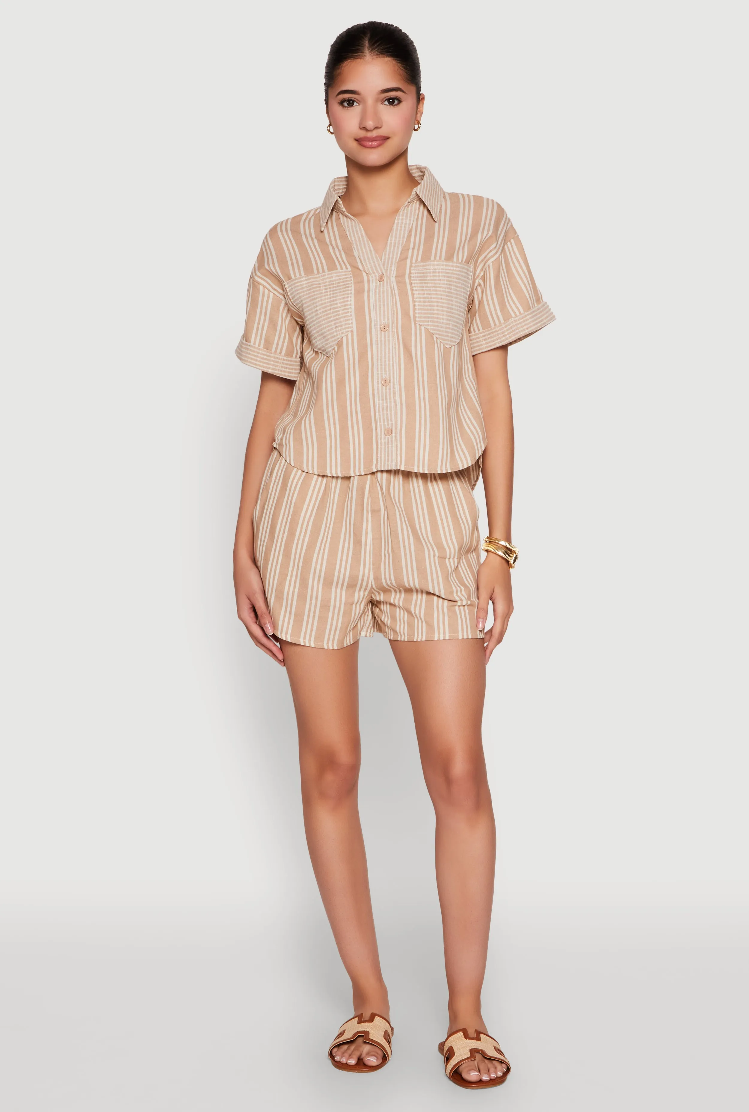 Linen Striped Shirt sold by Rainbow product image thumbnail 3