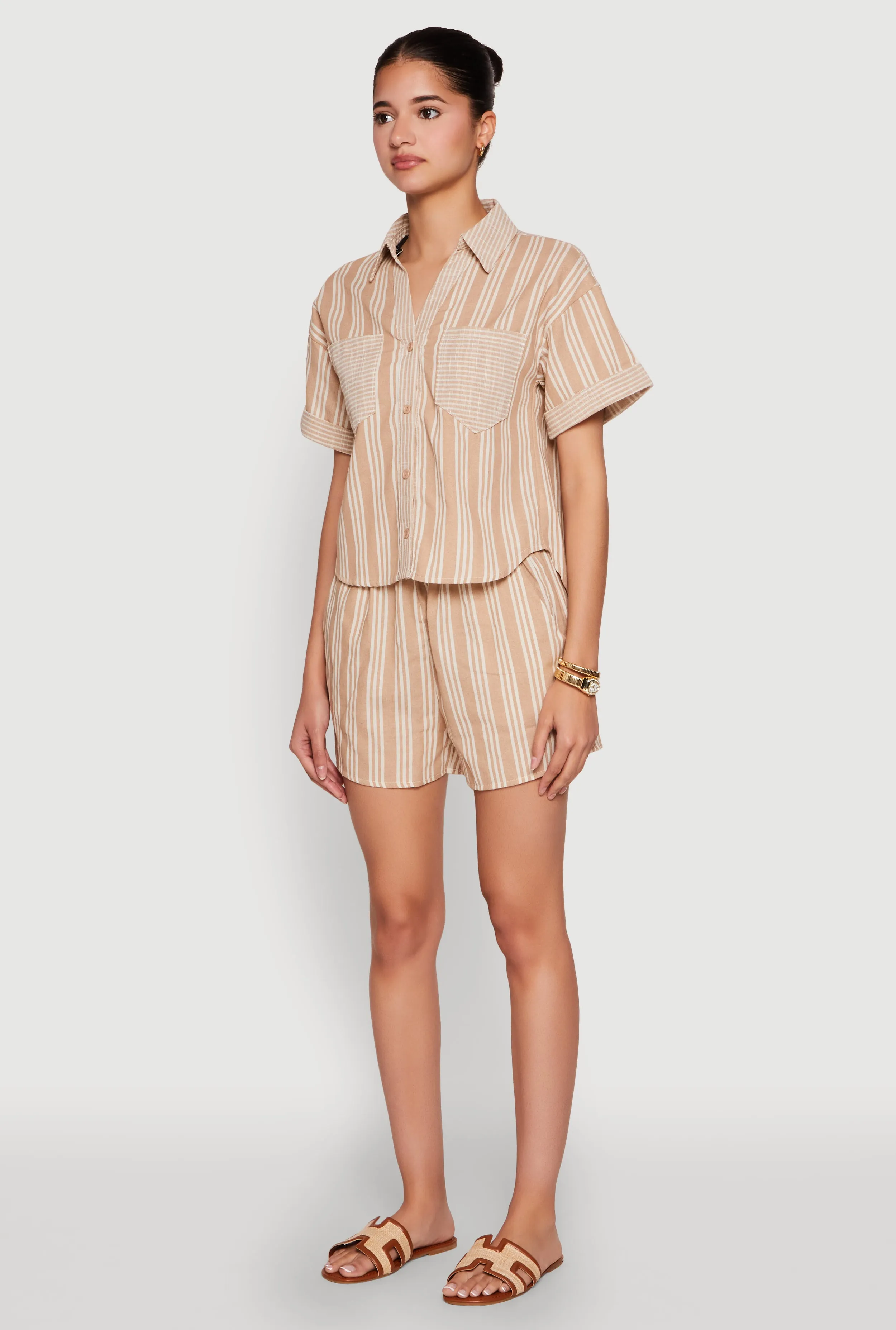 Linen Striped Shirt sold by Rainbow product image thumbnail 5