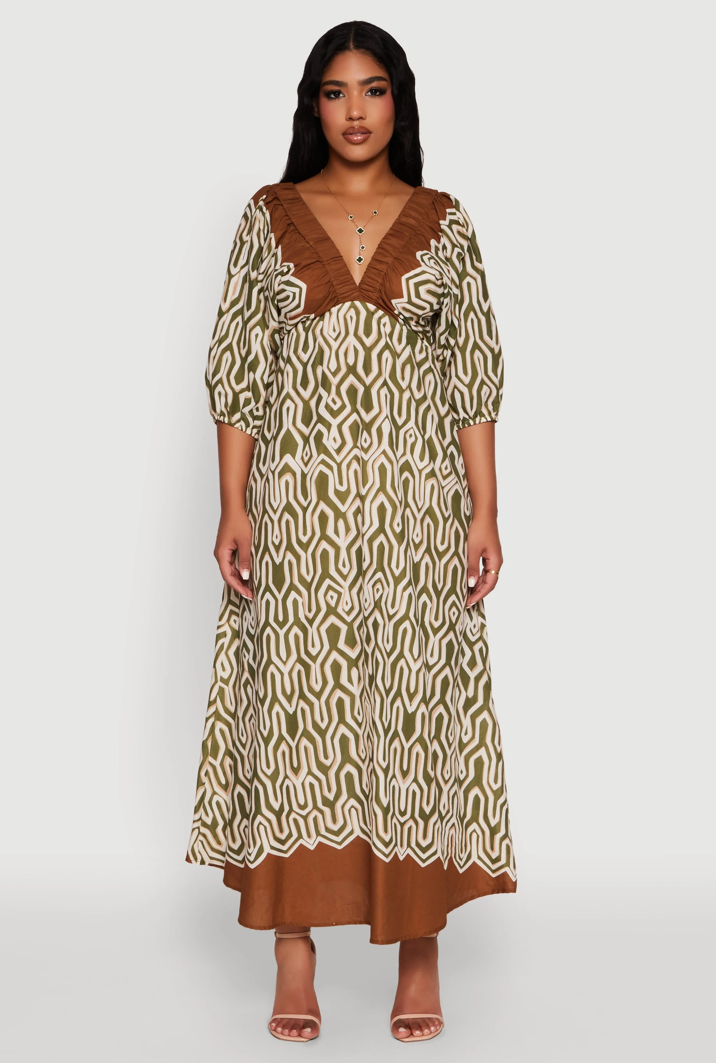 Border Print Boho Maxi Dress sold by Rainbow product image thumbnail 2