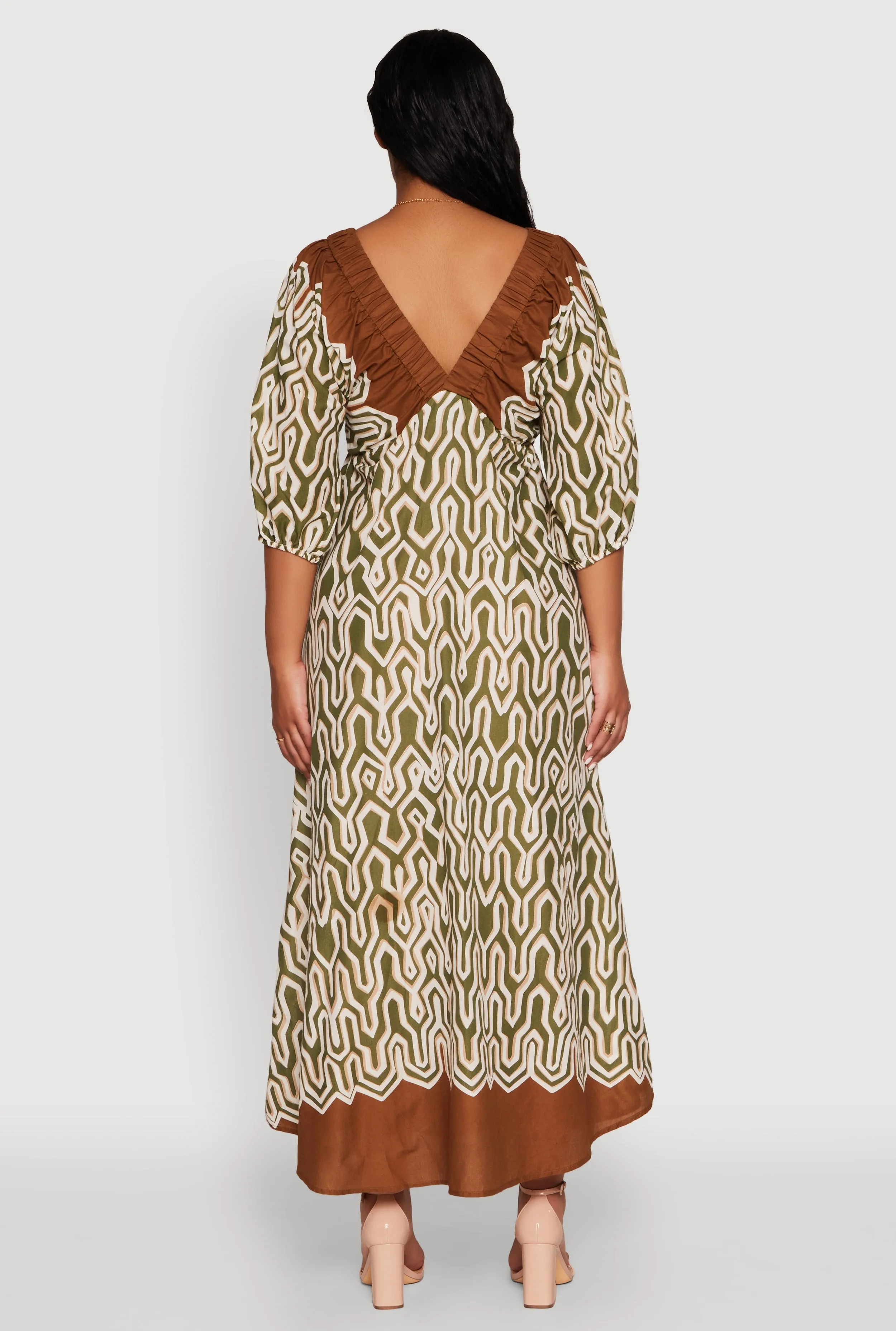Border Print Boho Maxi Dress sold by Rainbow product image thumbnail 5