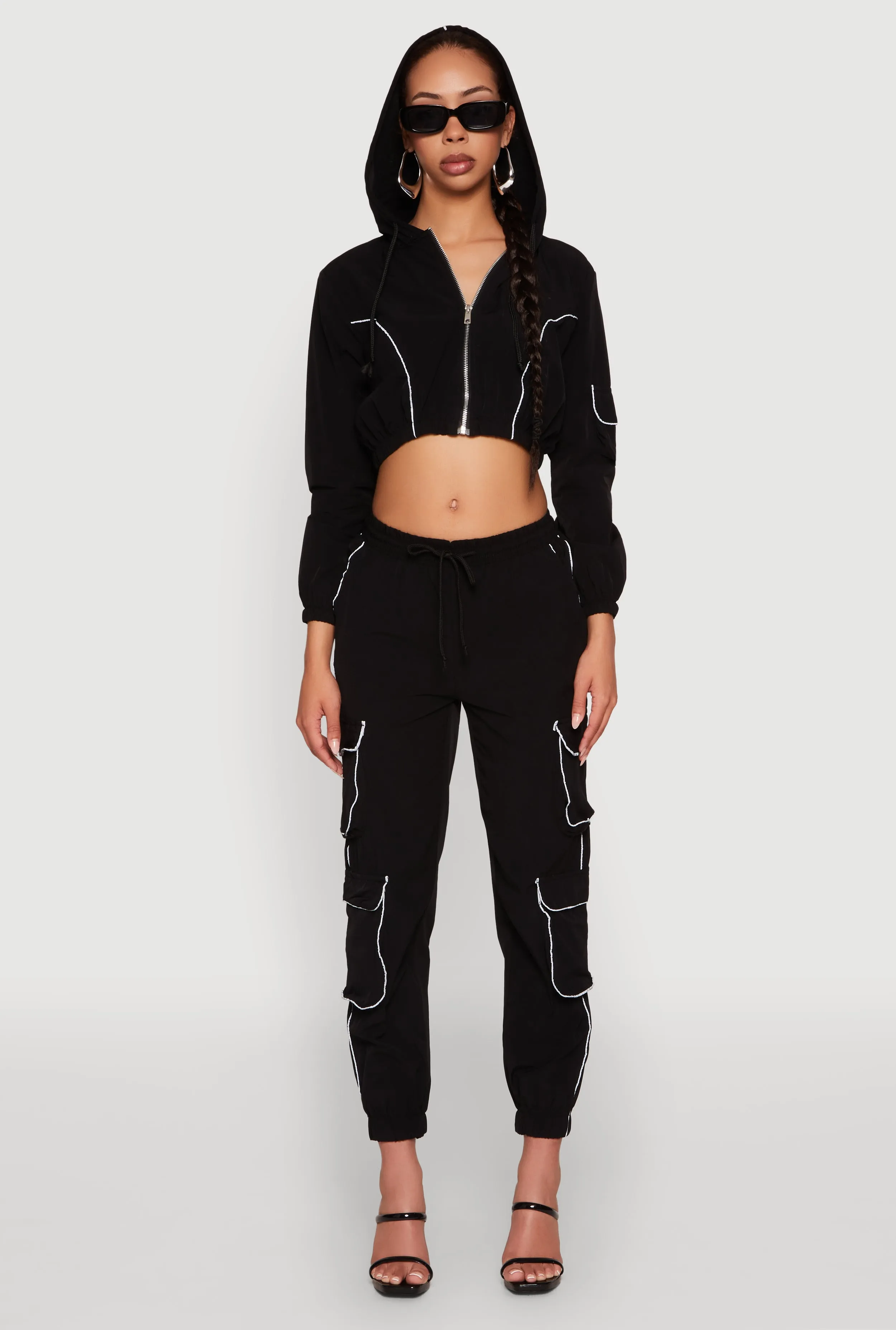 Reflective Trim Cargo Pocket Joggers sold by Rainbow