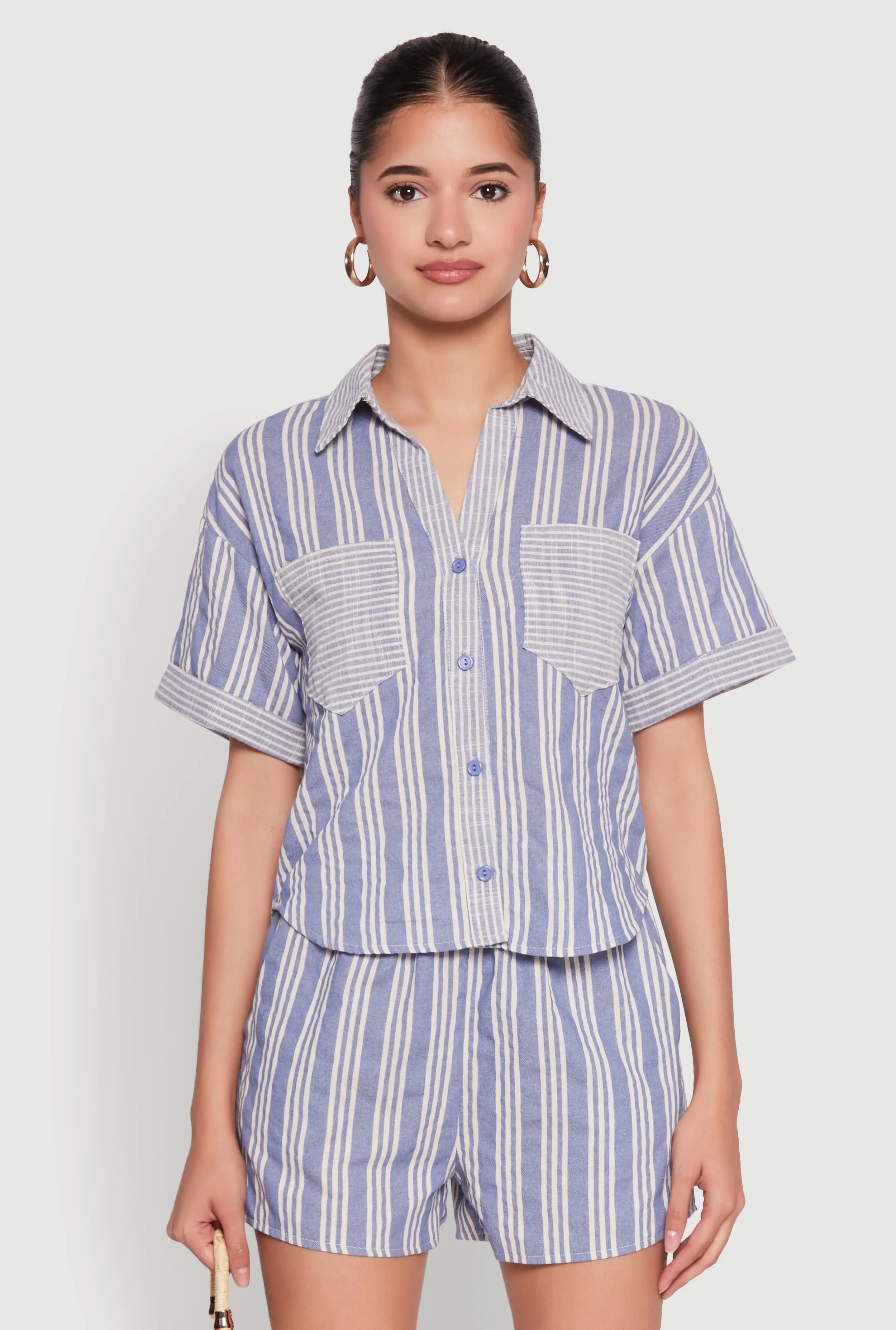 Linen Striped Shirt sold by Rainbow