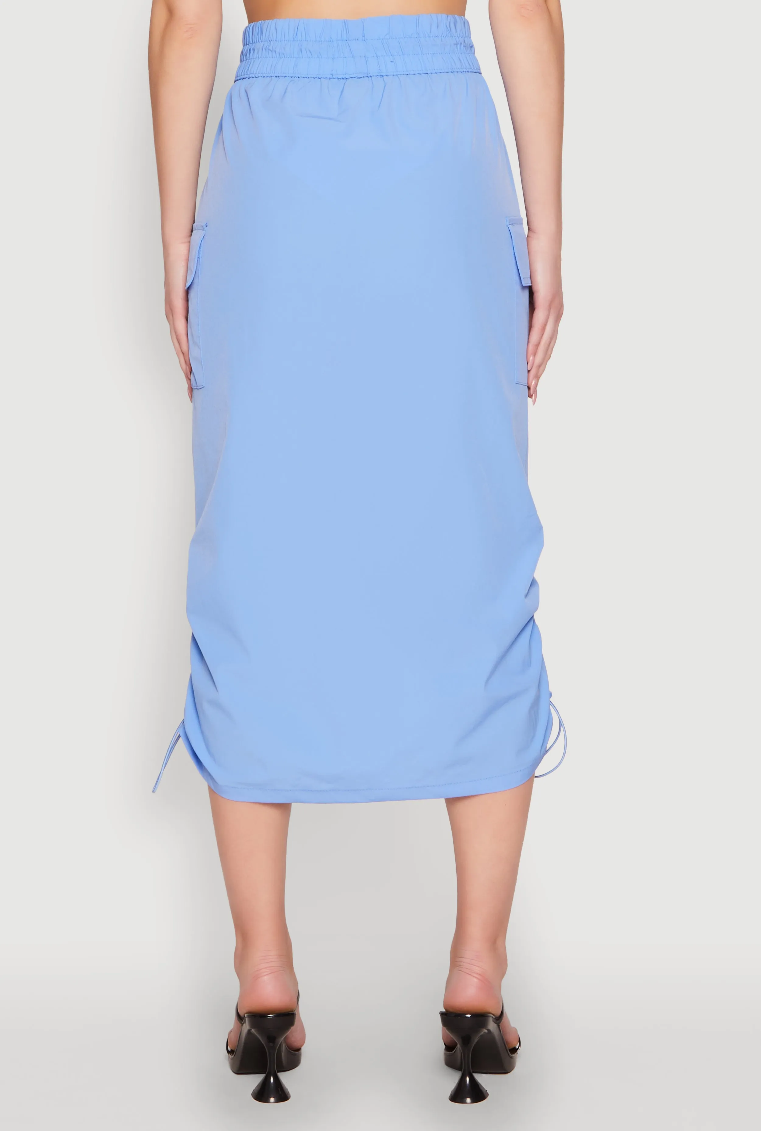 Toggle Drawstring Hem Midi Cargo Skirt sold by Rainbow product image thumbnail 5