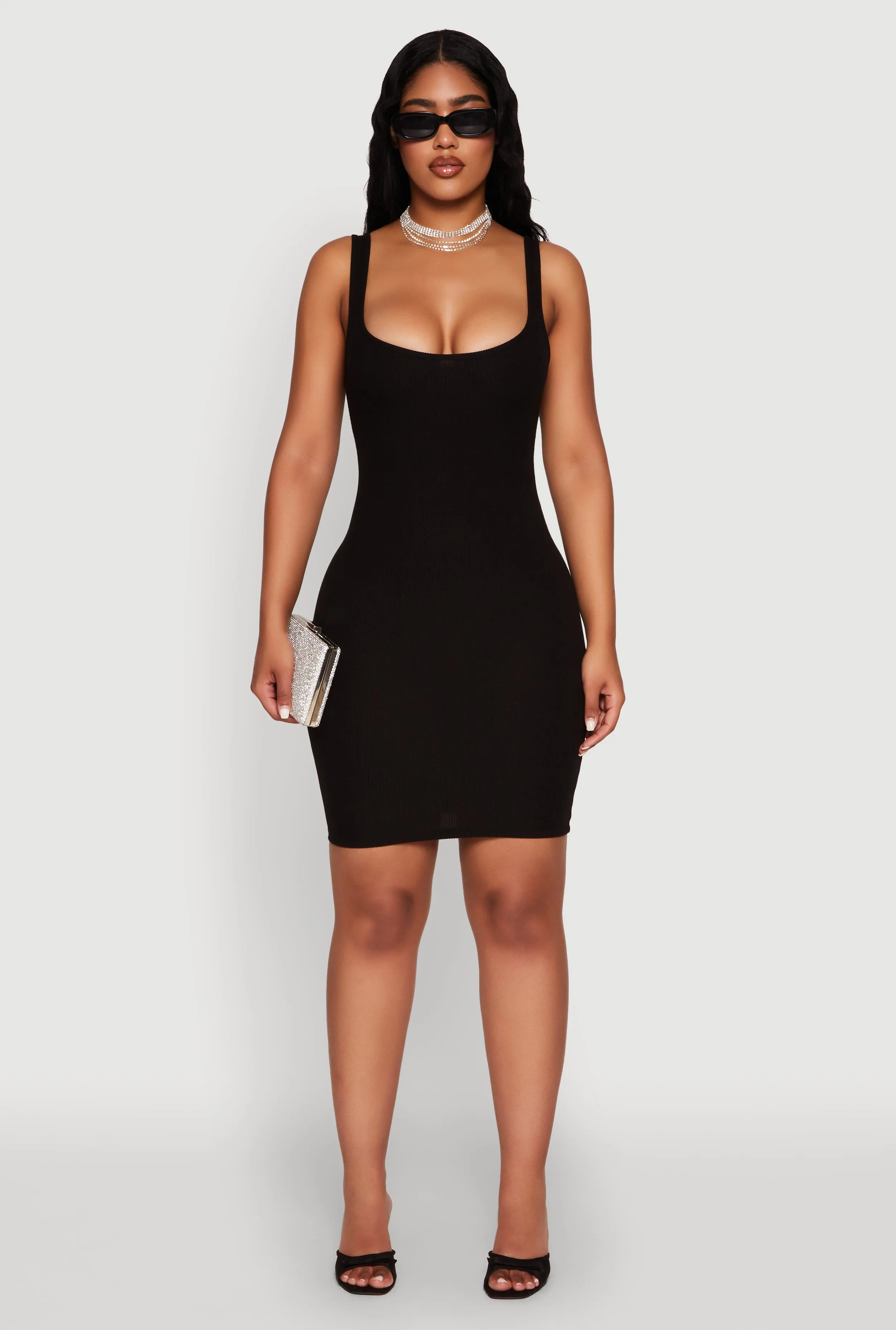 Rib Knit Scoop Neck Tank Dress sold by Rainbow