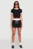Textured Knit Crew Neck Crop Top sold by Rainbow