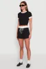 Textured Knit Crew Neck Crop Top sold by Rainbow