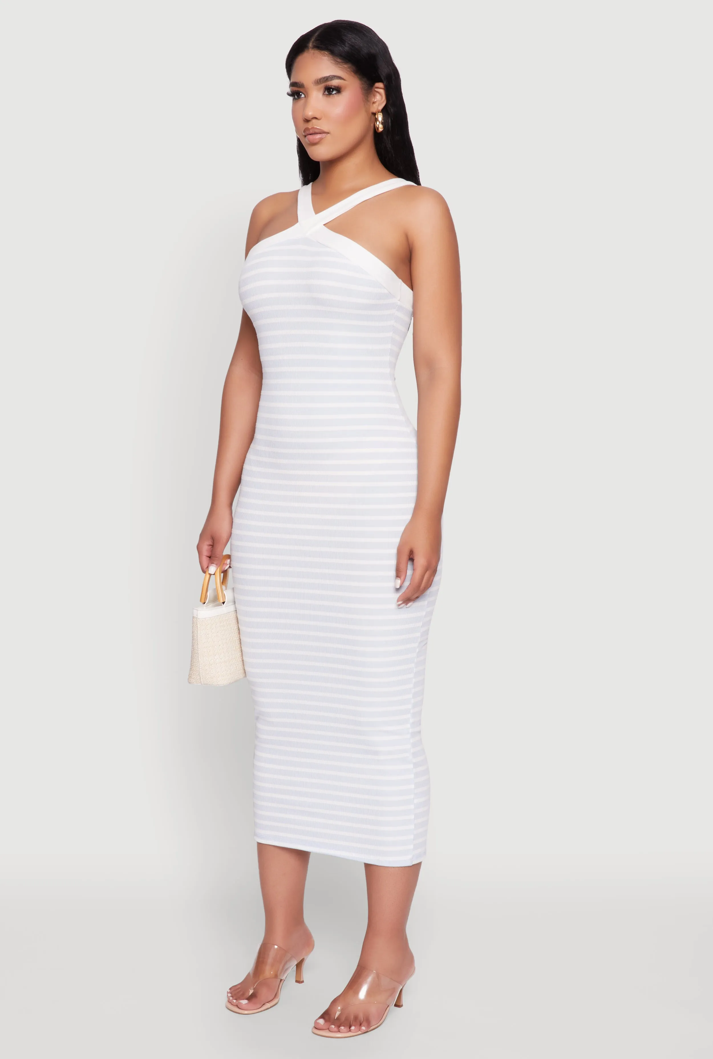 Iris Striped Halter Midi Dress sold by Rainbow product image thumbnail 3