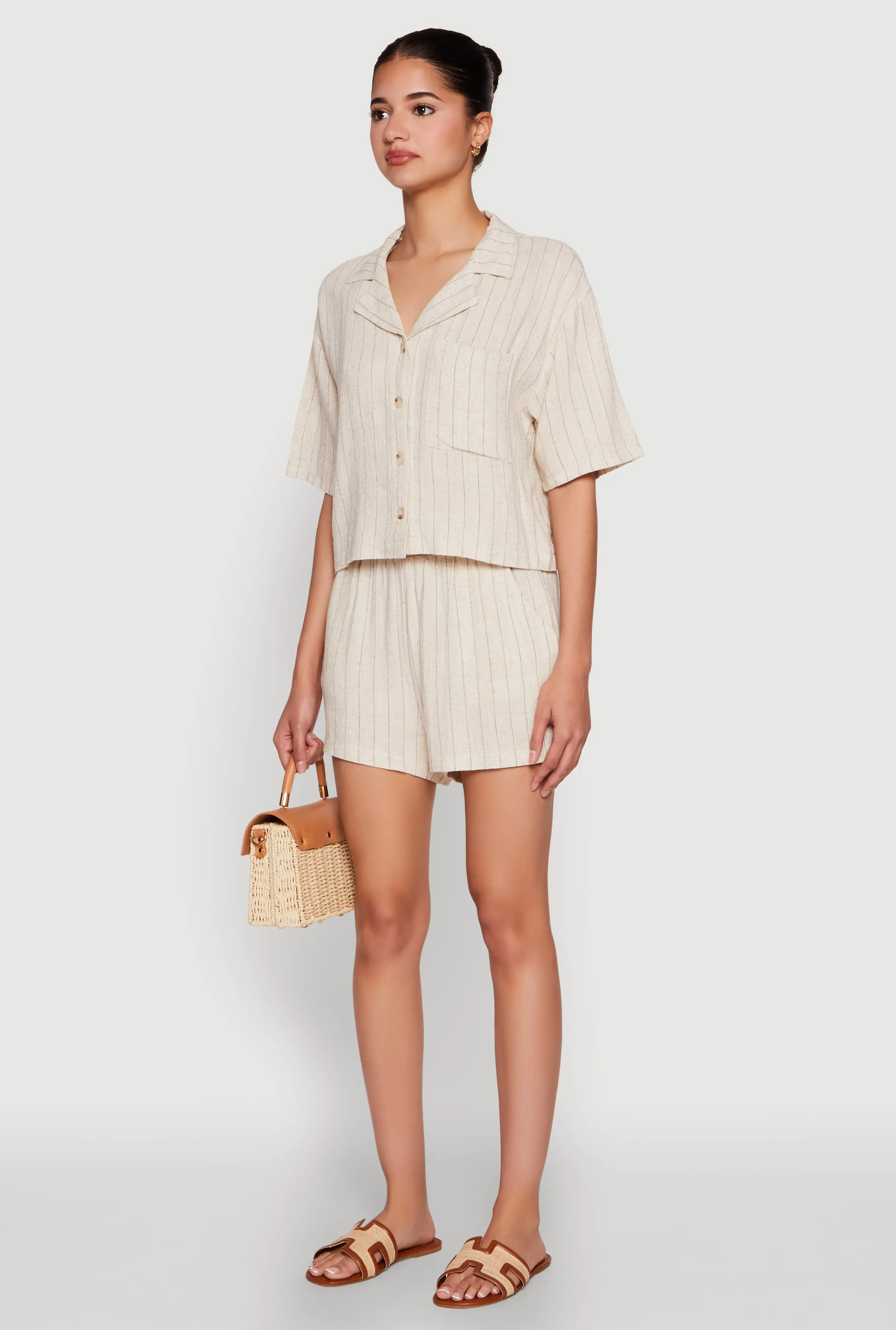 Linen Pinstripe Shirt sold by Rainbow product image thumbnail 5