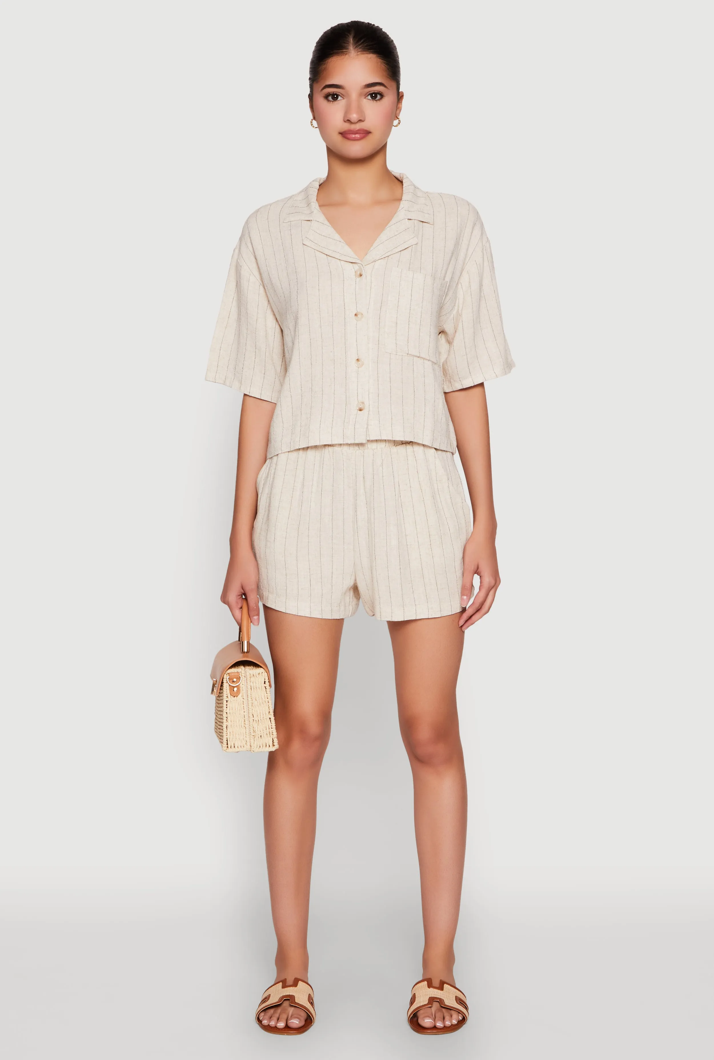 Linen Pinstripe Shirt sold by Rainbow product image thumbnail 2