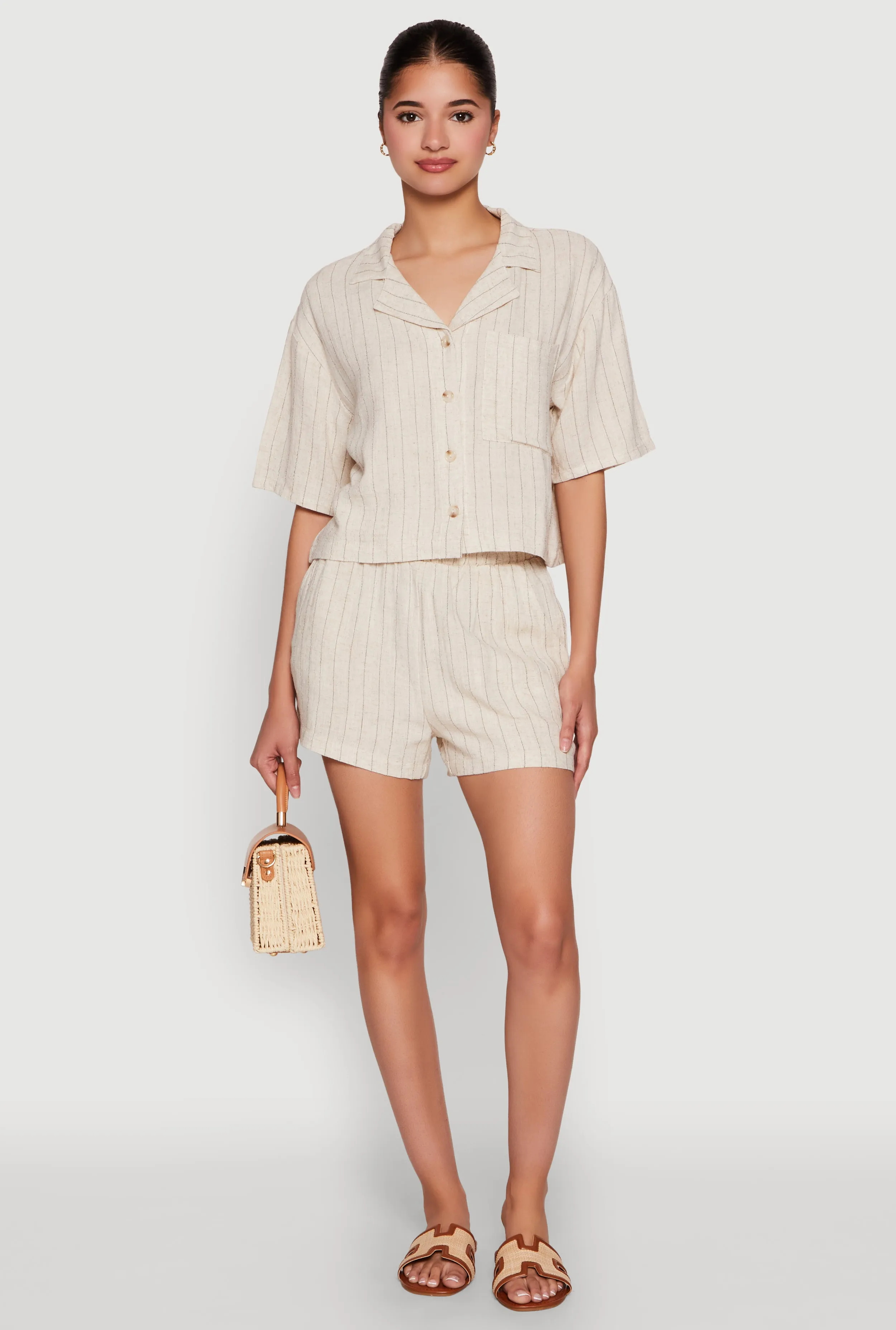 Linen Pinstripe Shirt sold by Rainbow product image thumbnail 3