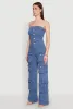 Daisy Wide Leg Cargo Pocket Jumpsuit sold by Rainbow