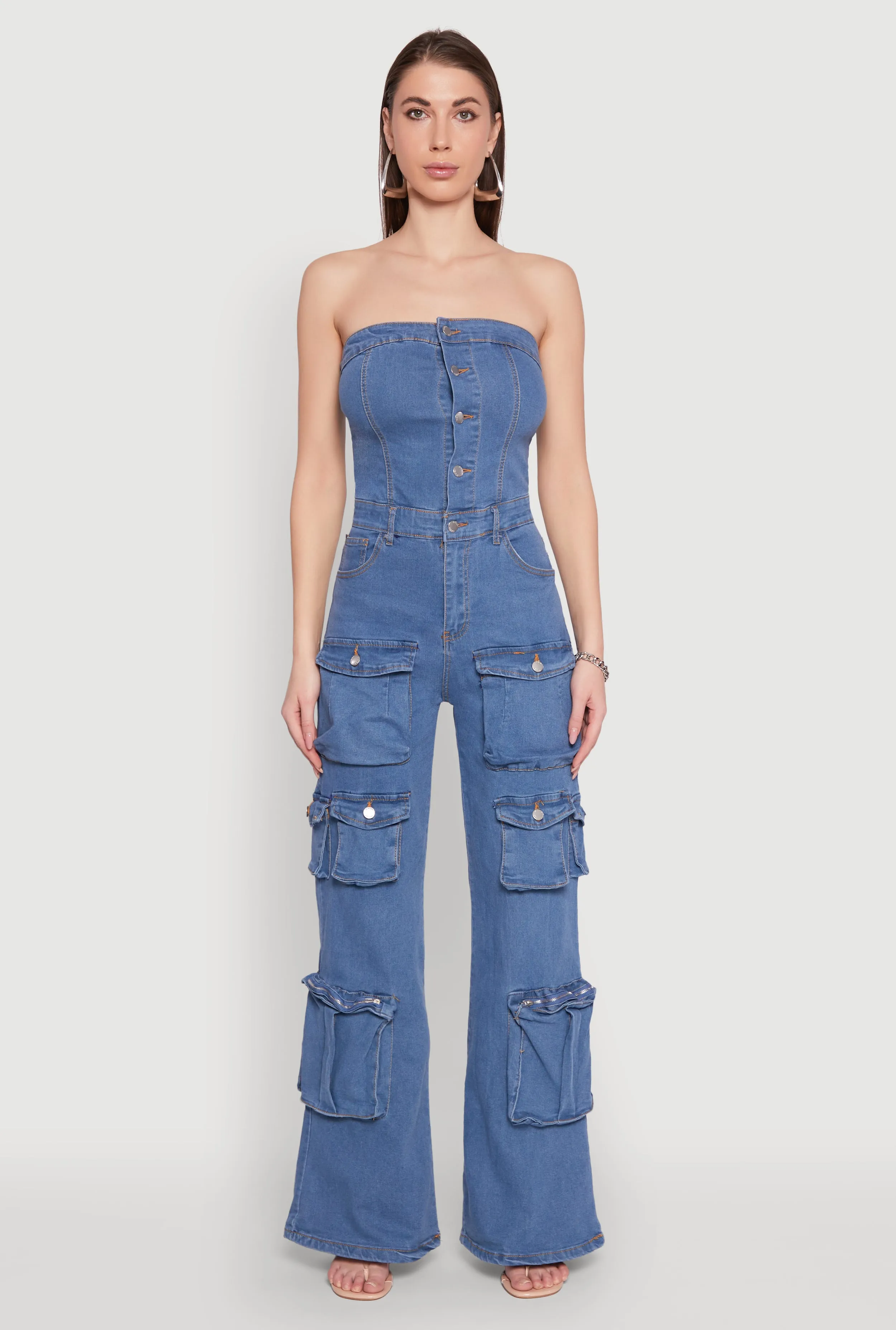 Daisy Wide Leg Cargo Pocket Jumpsuit sold by Rainbow product image thumbnail 2