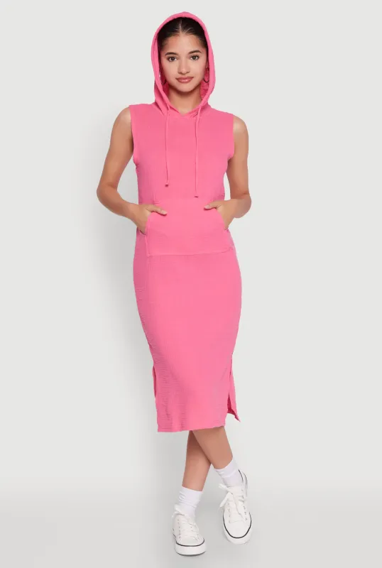 Gauze Knit Hooded Tank Dress sold by Rainbow