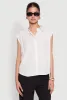 Ruched Sleeve Button Front Shirt sold by Rainbow
