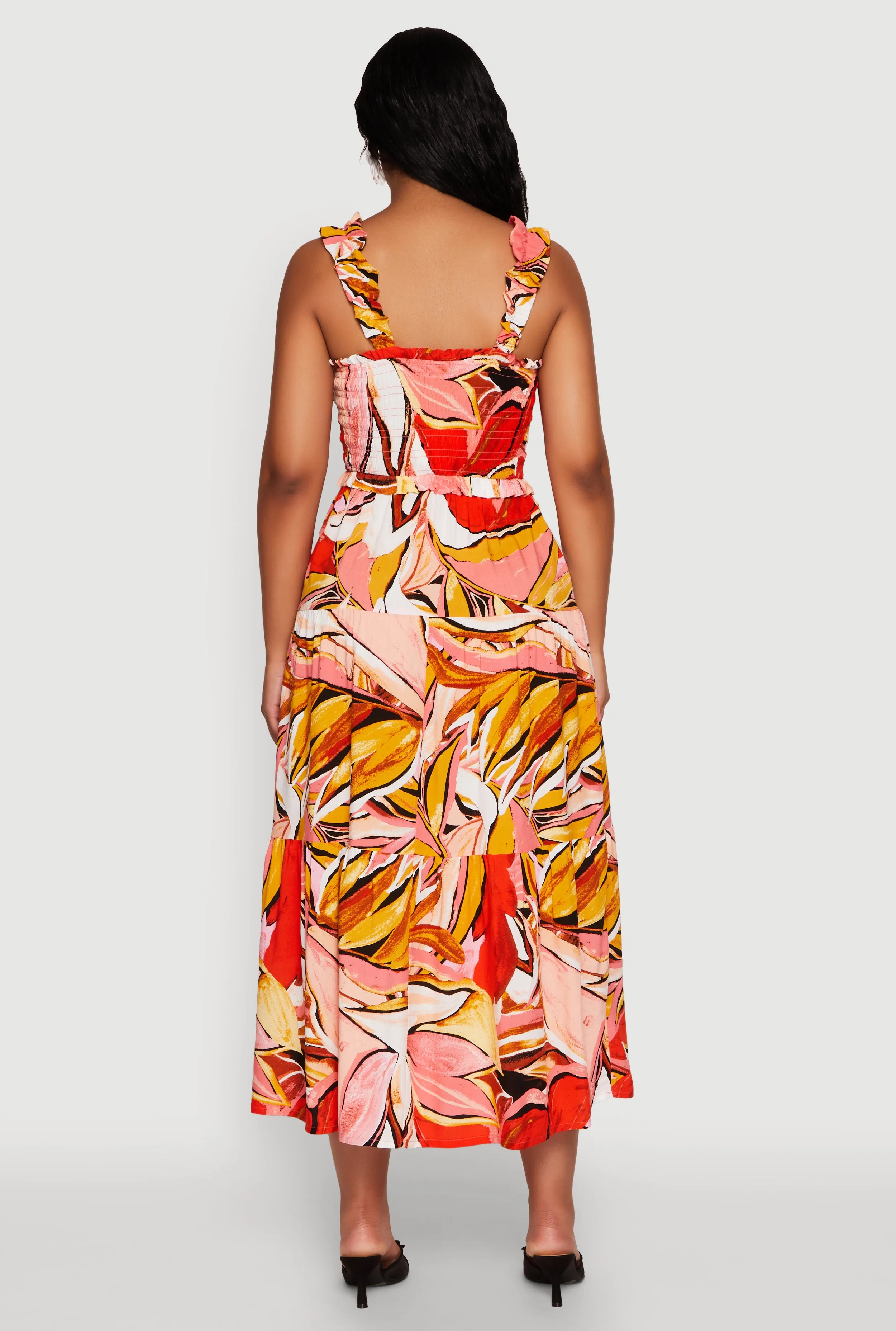 Printed Pattern Smocked Tiered Dress sold by Rainbow product image thumbnail 5