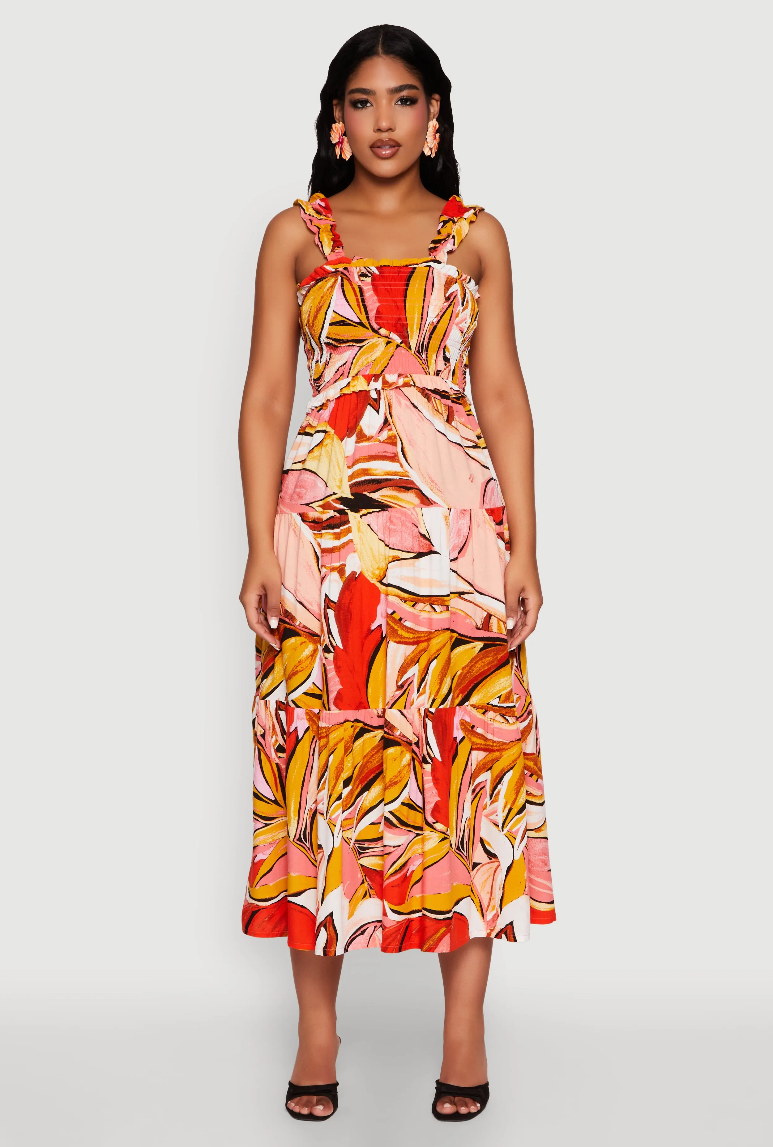 Printed Pattern Smocked Tiered Dress sold by Rainbow product image thumbnail 2