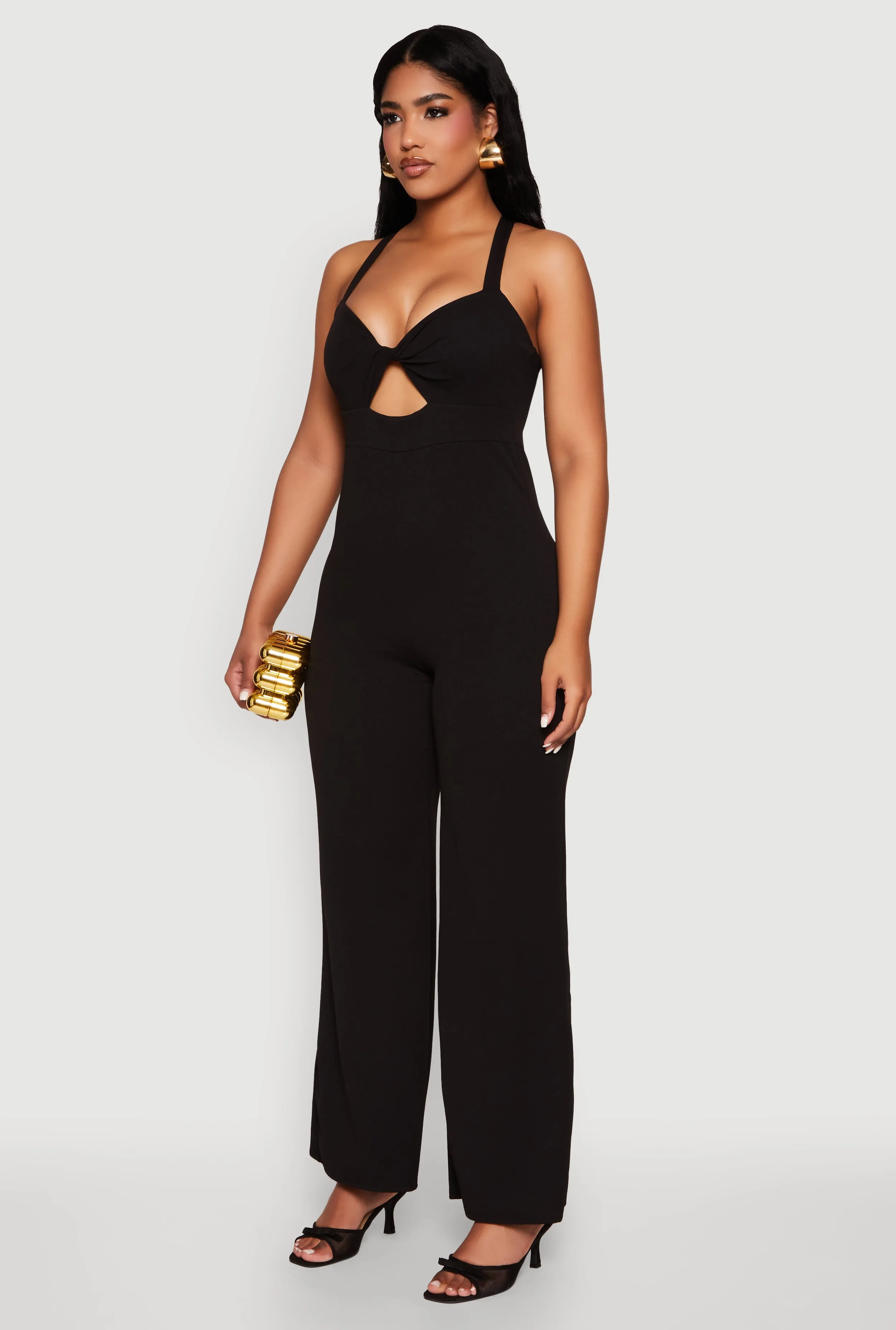 Crepe Knit Twist Front Jumpsuit sold by Rainbow product image thumbnail 3