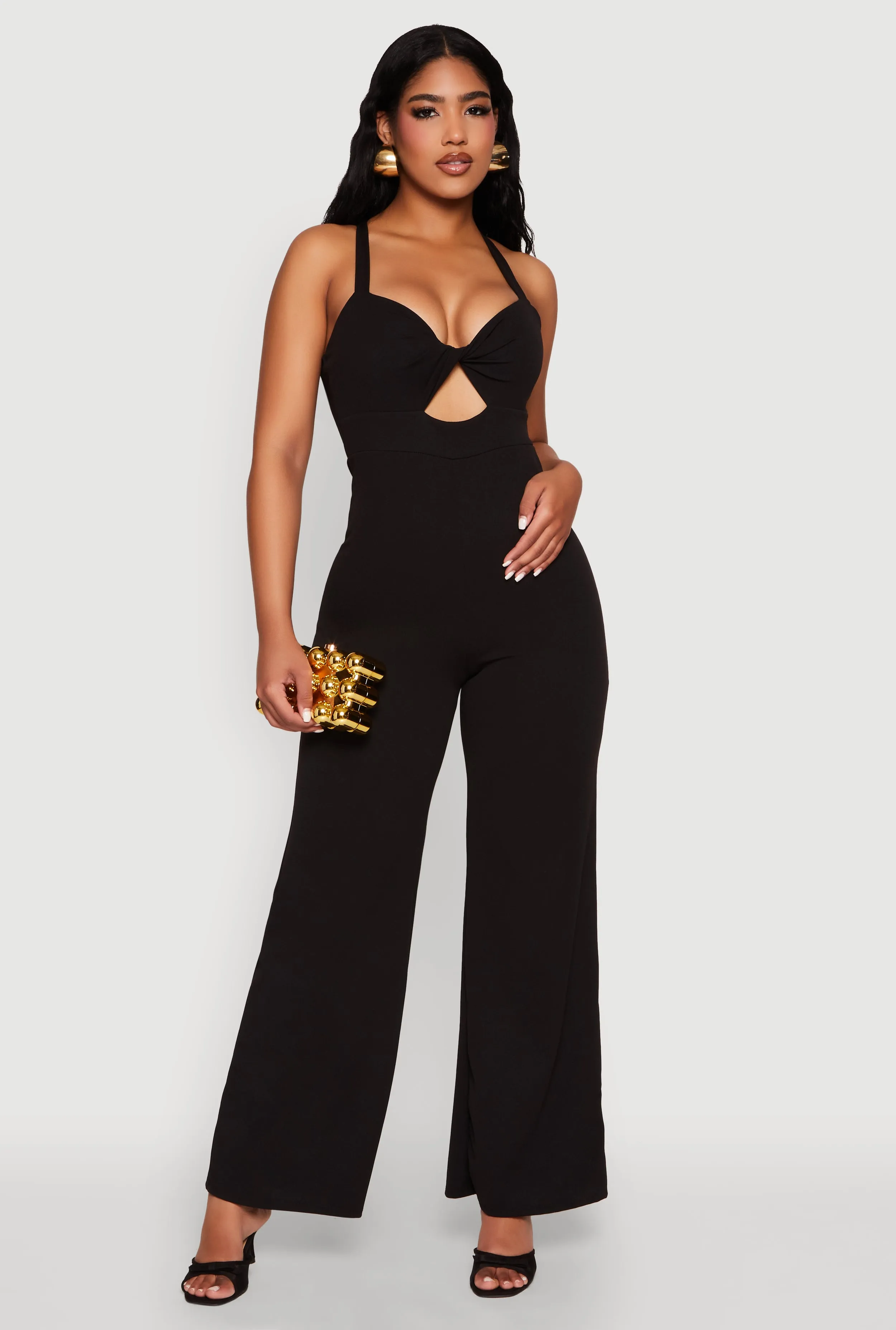 Crepe Knit Twist Front Jumpsuit sold by Rainbow product image thumbnail 2