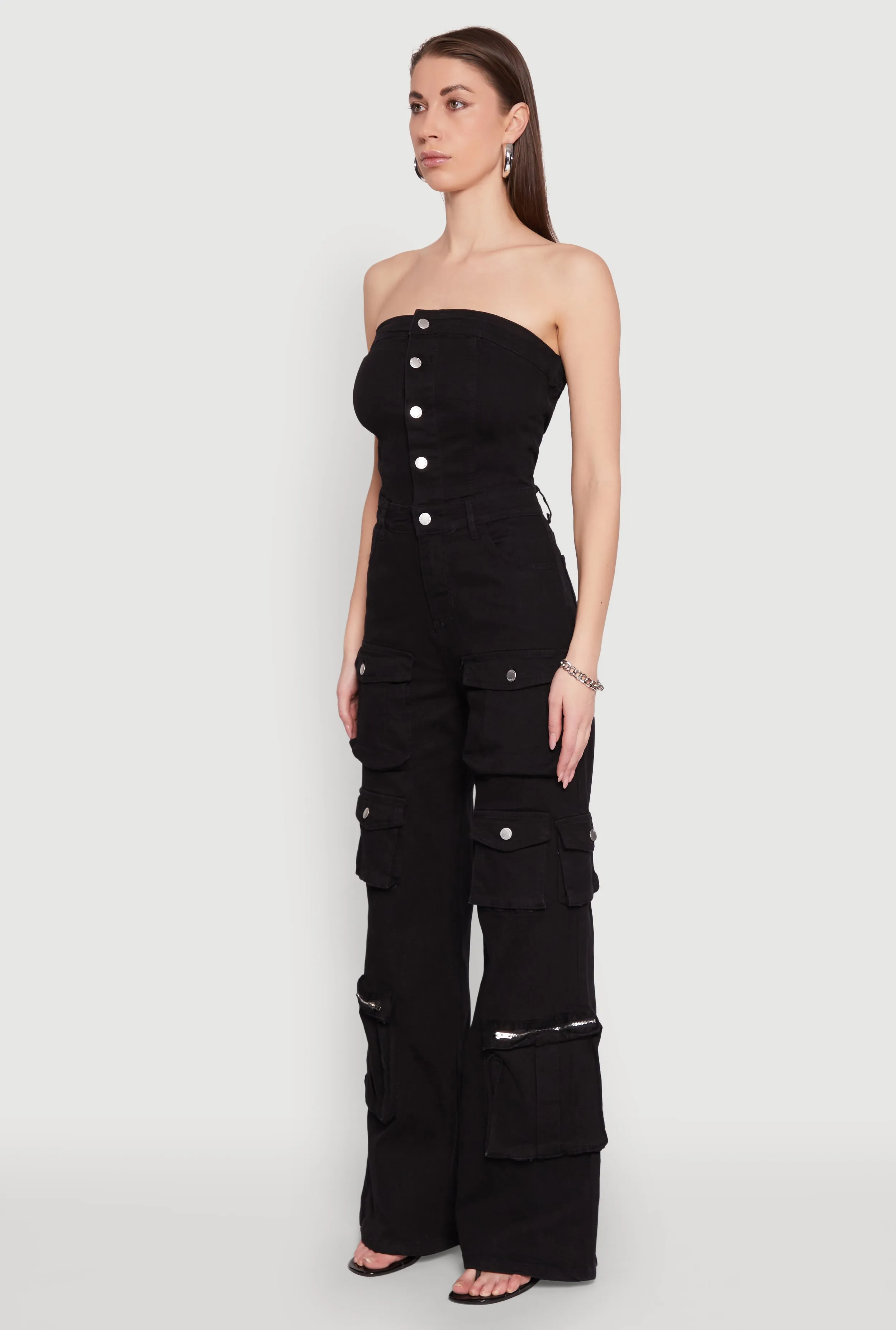 Daisy Wide Leg Cargo Pocket Jumpsuit sold by Rainbow product image thumbnail 3