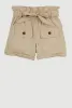 Girls Paper Bag Waist Cargo Shorts sold by Rainbow