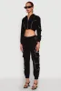 Reflective Trim Cropped Windbreaker sold by Rainbow