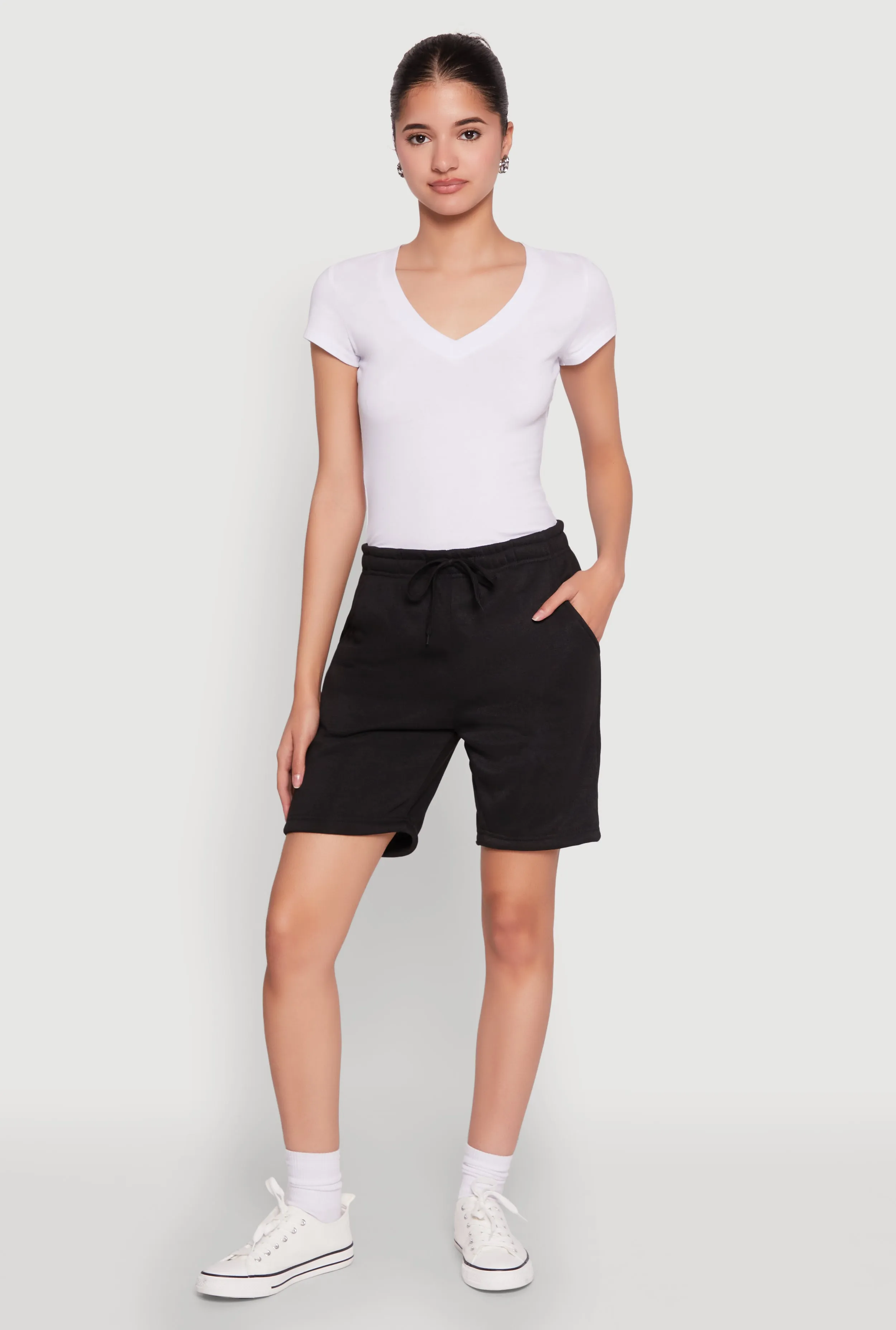 Drawstring Waist Sweatshorts sold by Rainbow