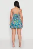 Tropical Floral Print Bustier Skater Dress sold by Rainbow
