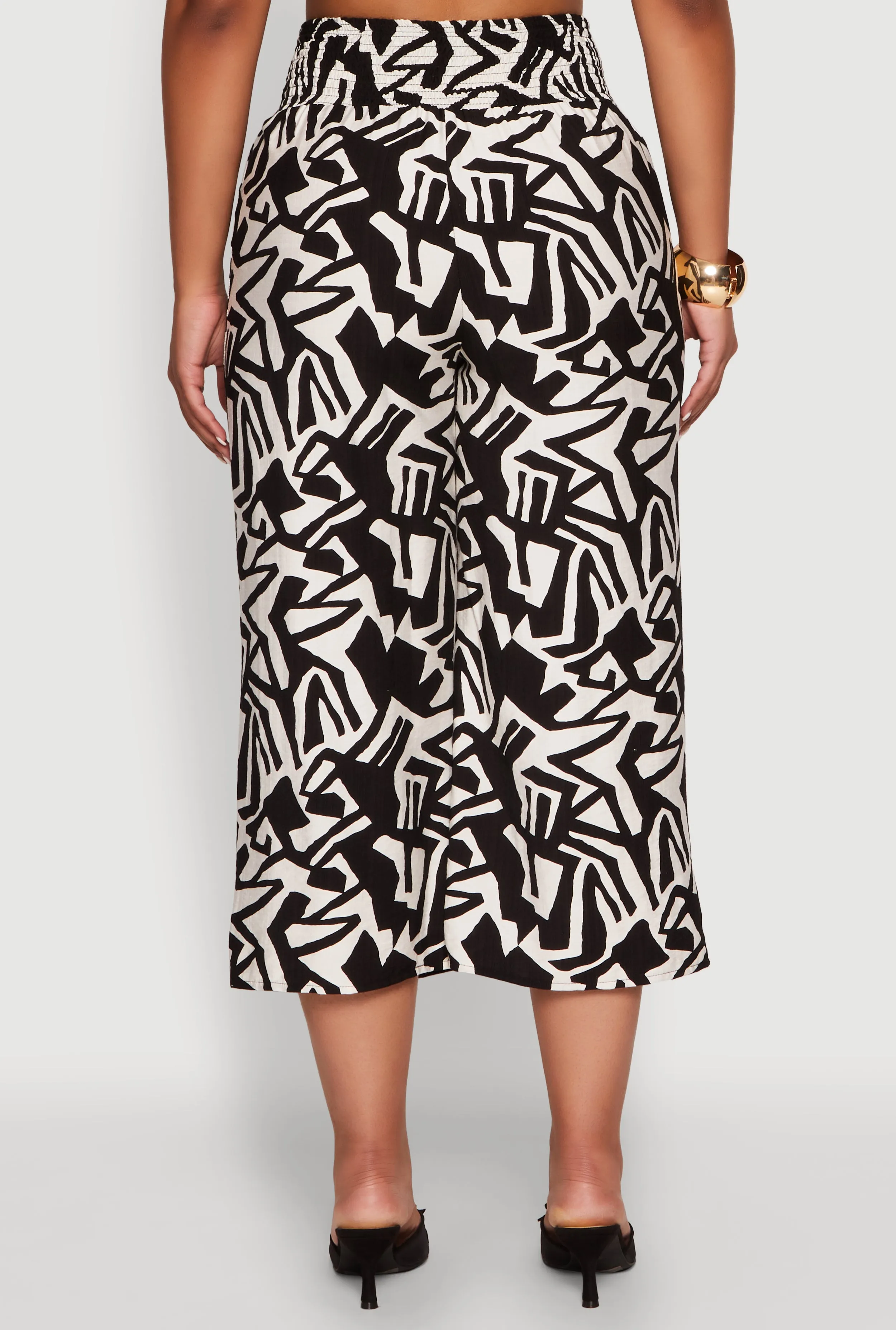 Iris Smock Waist Printed Pattern Culottes sold by Rainbow product image thumbnail 5