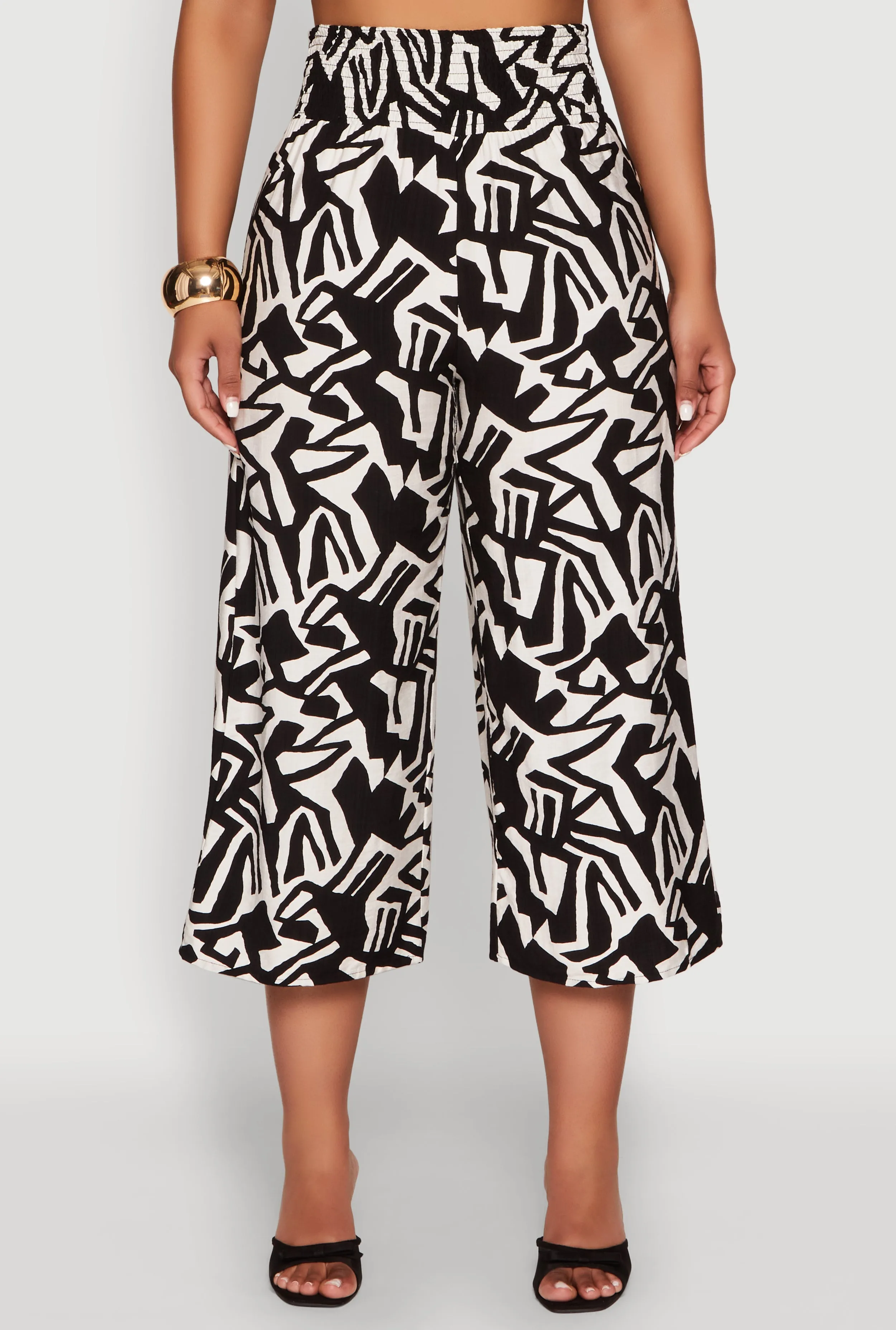 Iris Smock Waist Printed Pattern Culottes sold by Rainbow product image thumbnail 3