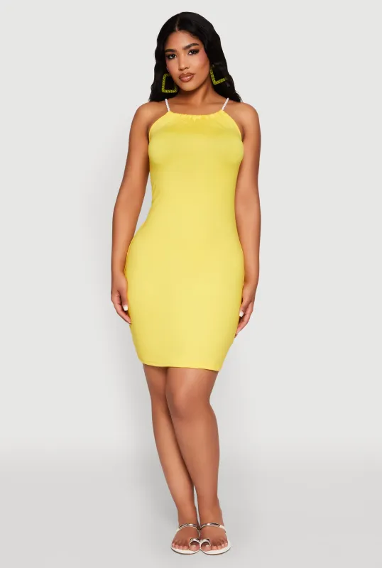 Almost Famous Rope Halter Dress sold by Rainbow