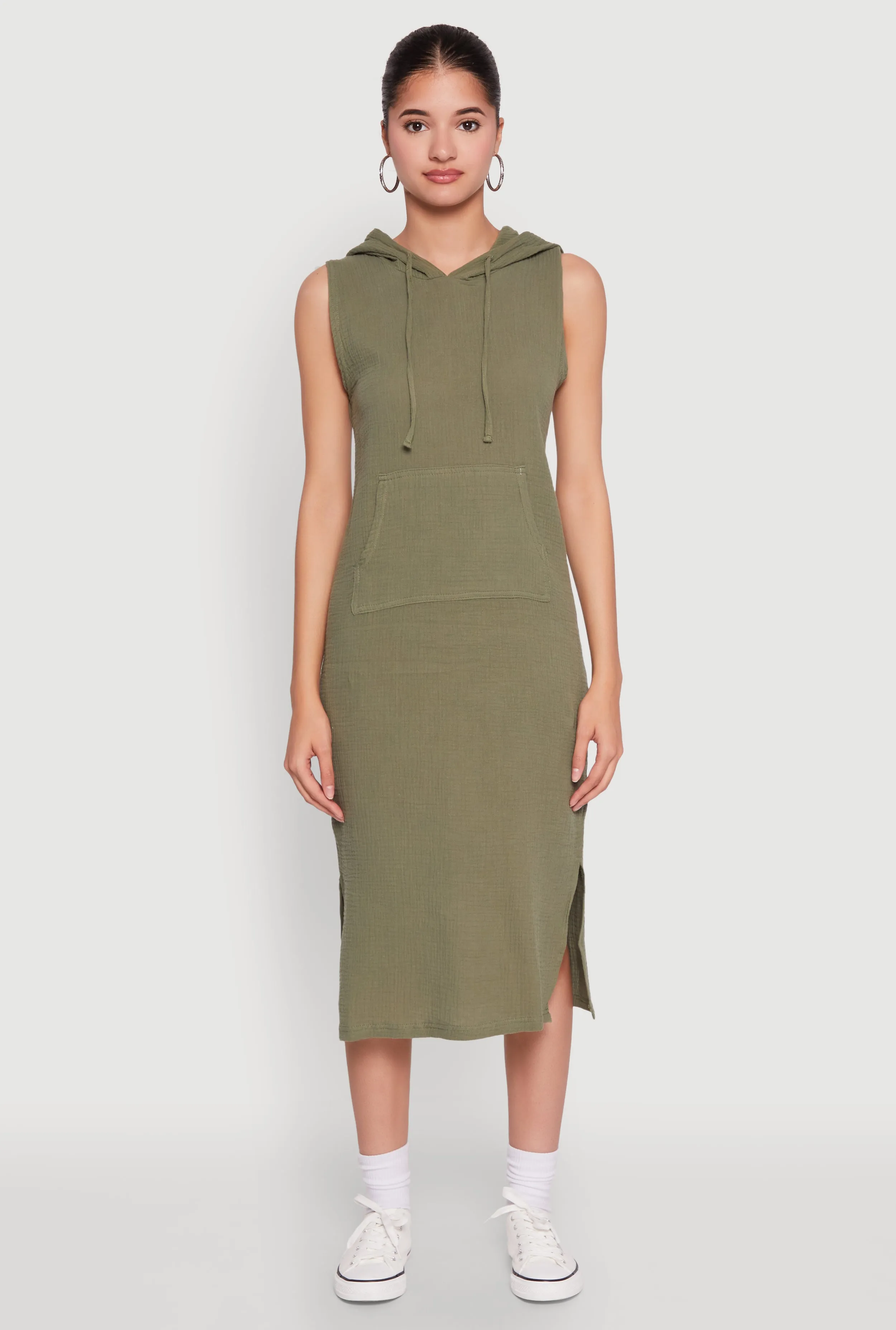 Gauze Knit Hooded Tank Dress sold by Rainbow product image thumbnail 2