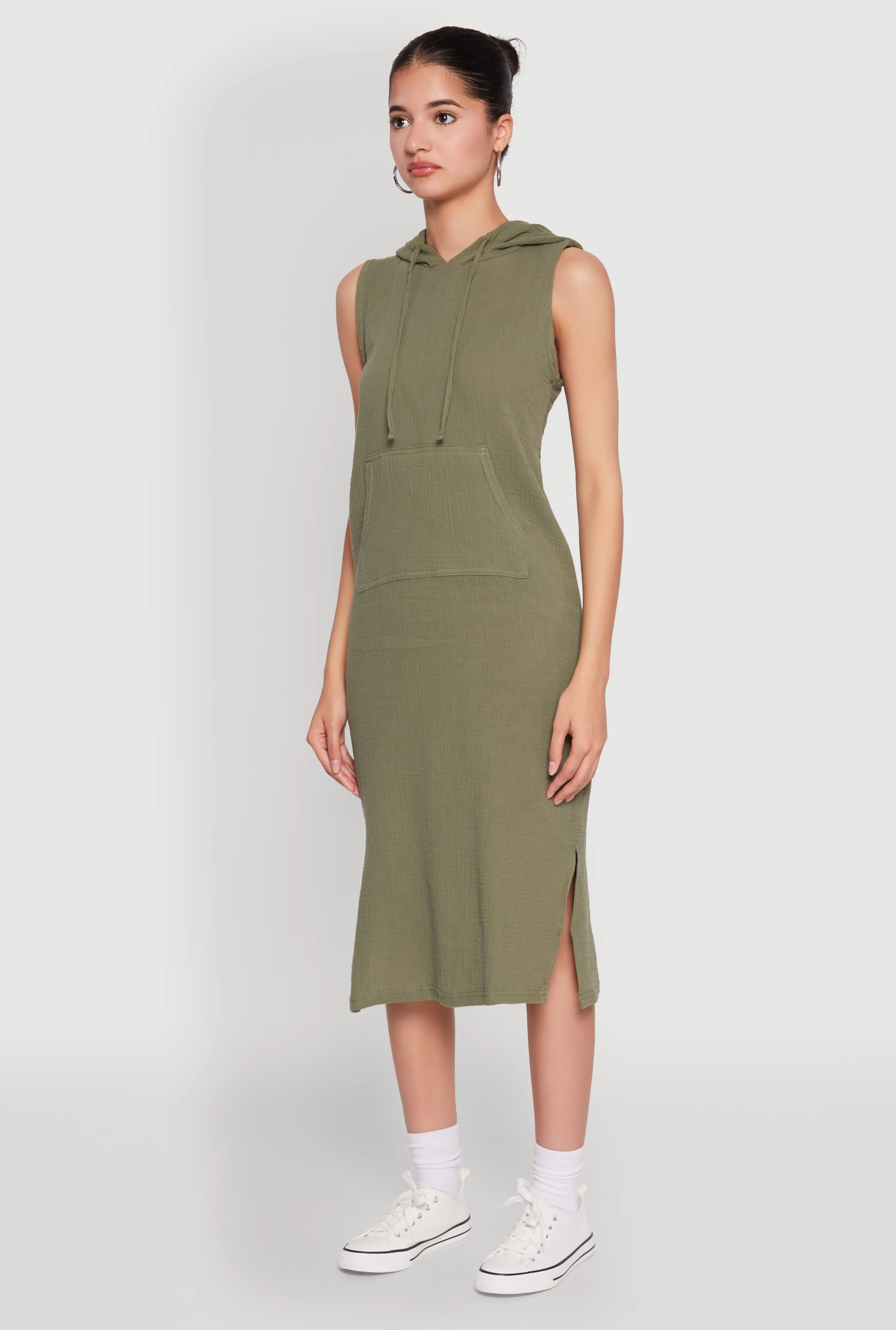 Gauze Knit Hooded Tank Dress sold by Rainbow product image thumbnail 3