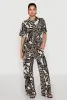 Palm Leaf Print Wide Leg Pants sold by Rainbow