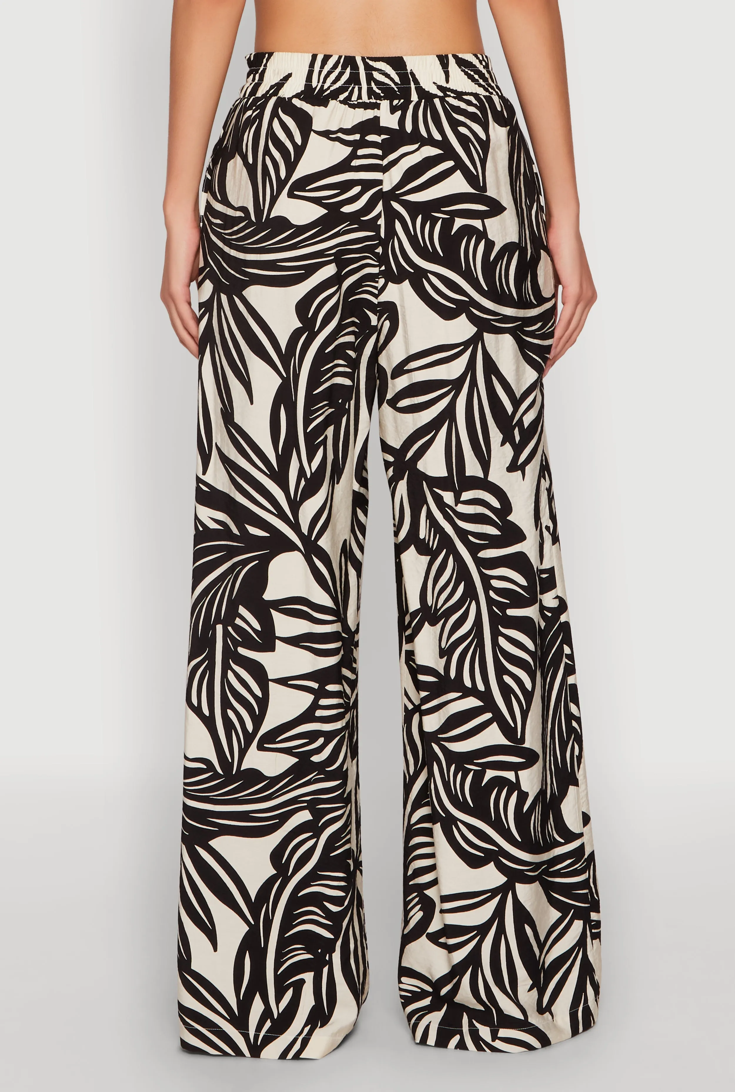 Palm Leaf Print Wide Leg Pants sold by Rainbow product image thumbnail 5