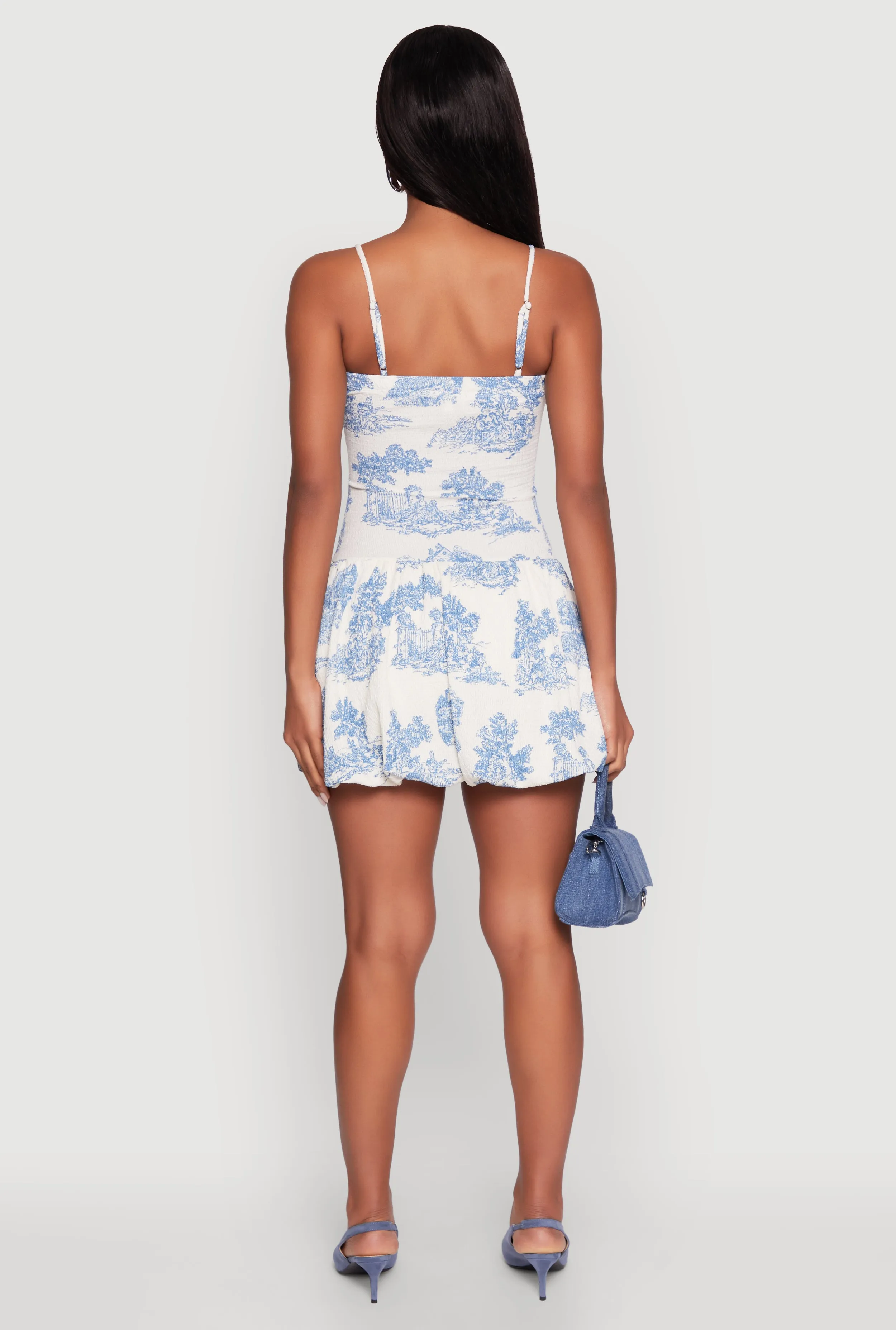 Toile de Jouy Bubble Hem Dress sold by Rainbow product image thumbnail 5