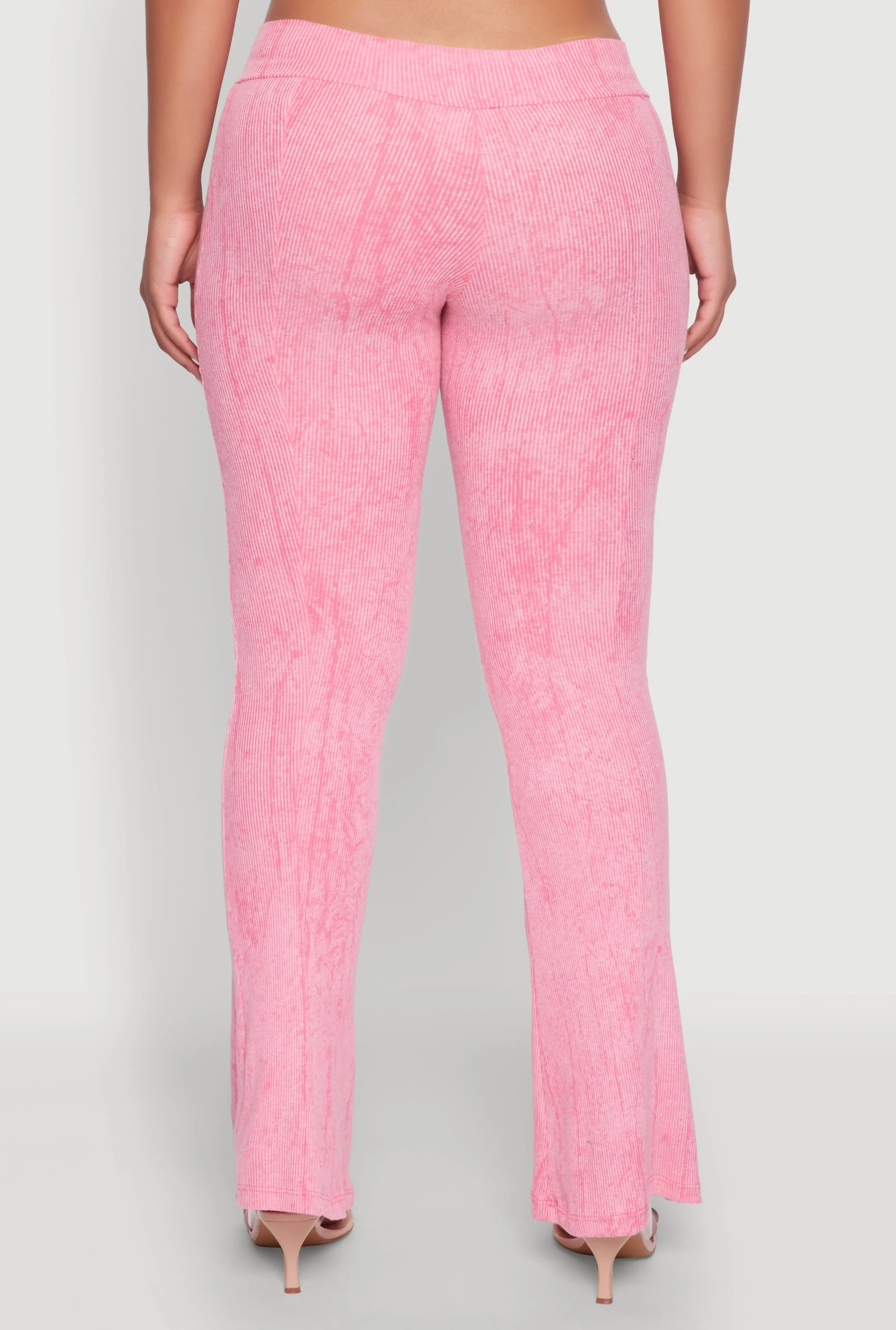 Mineral Wash Pintuck Flared Pants sold by Rainbow product image thumbnail 5