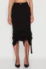High Waisted Grommet Detail Drawstring Skirt sold by Rainbow