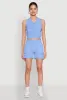 Sleeveless Cargo Pocket Crop Top sold by Rainbow