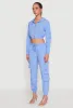 Reflective Trim Cropped Windbreaker sold by Rainbow