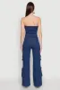 Daisy Wide Leg Cargo Pocket Jumpsuit sold by Rainbow