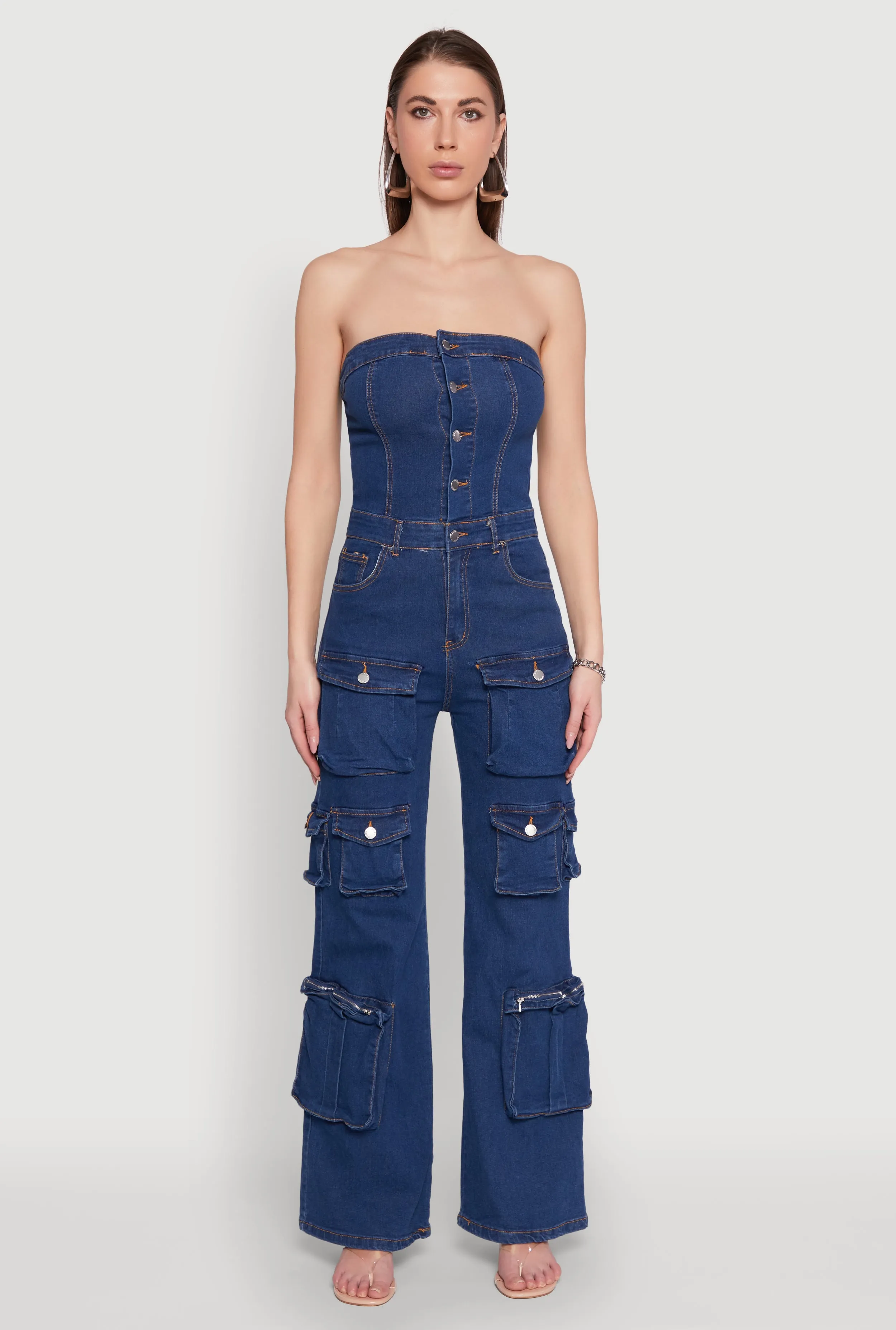 Daisy Wide Leg Cargo Pocket Jumpsuit sold by Rainbow product image thumbnail 2