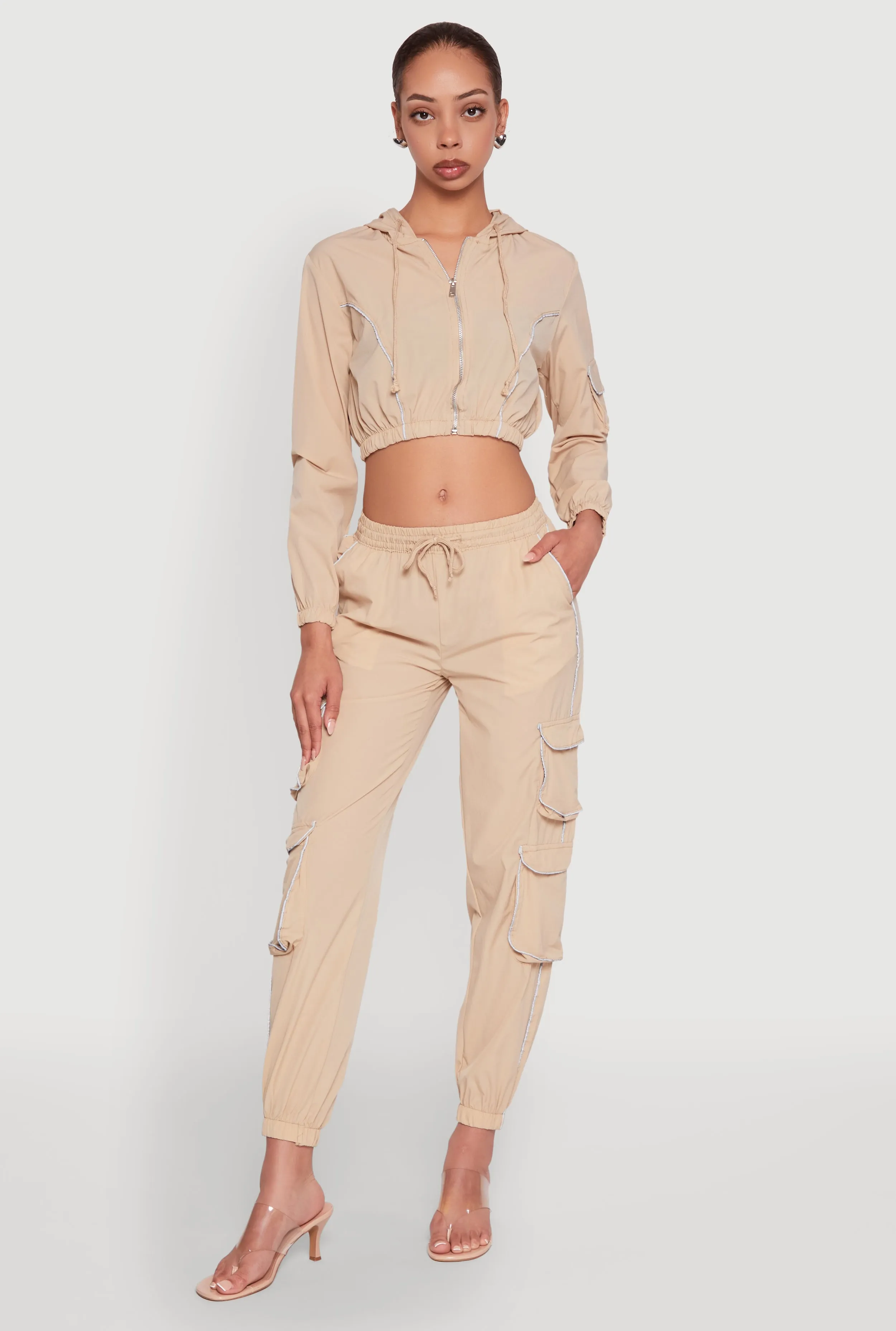 Reflective Trim Cargo Pocket Joggers sold by Rainbow