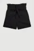 Girls Poplin Paper Bag Waist Cargo Shorts sold by Rainbow
