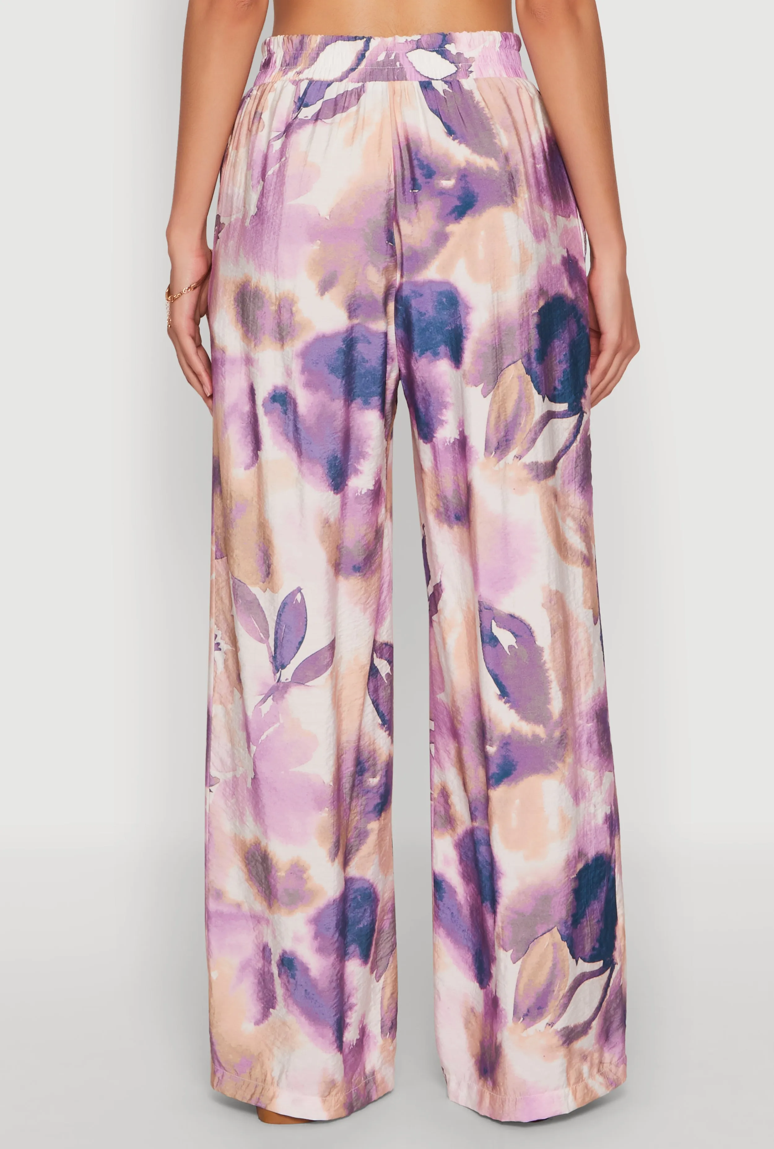 Abstract Leaf Print Wide Leg Pants sold by Rainbow product image thumbnail 5