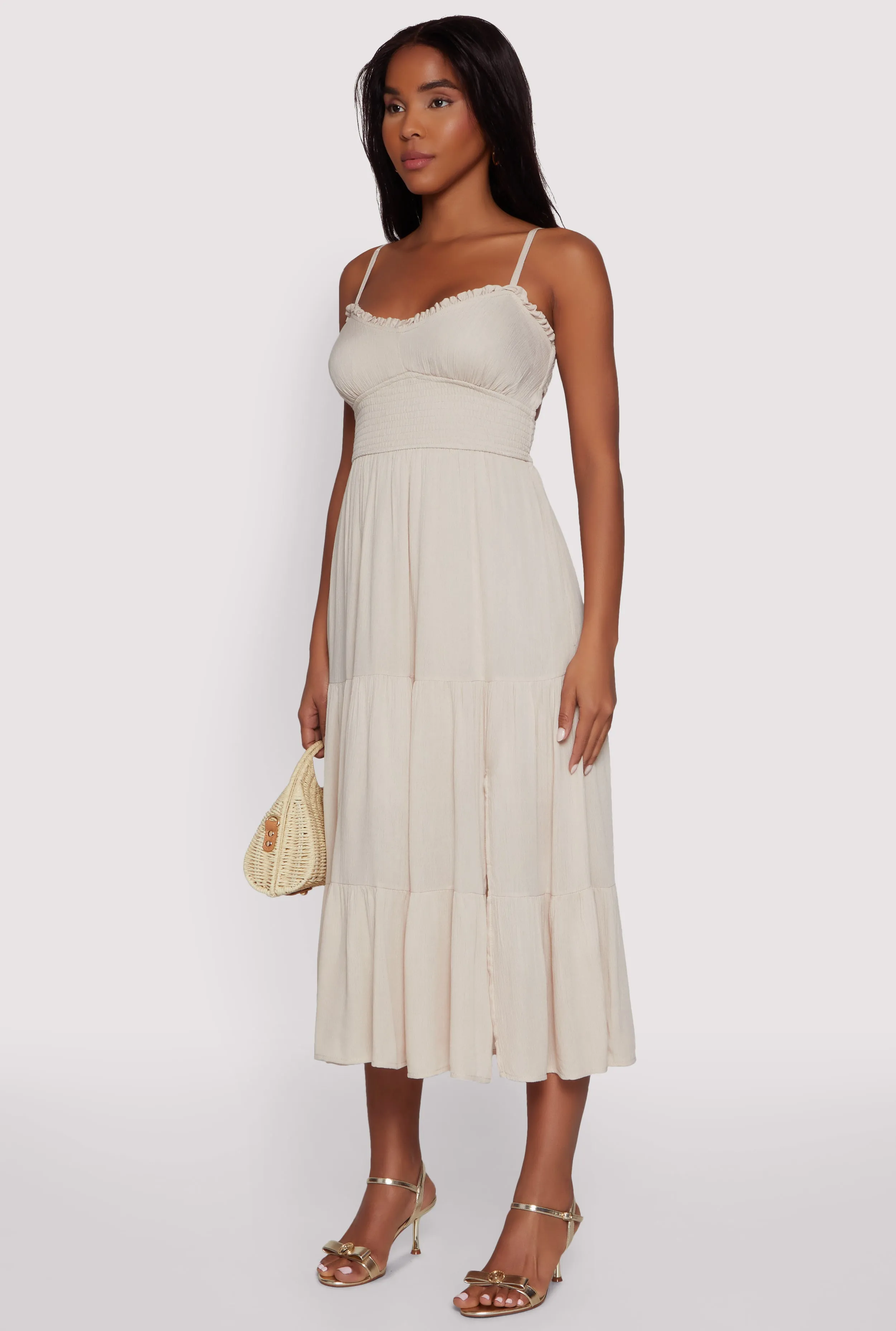 Iris Smocked Empire Waist Tiered Dress sold by Rainbow product image thumbnail 3