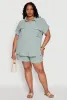 Plus Size Airy Cargo Pocket Shirt sold by Rainbow