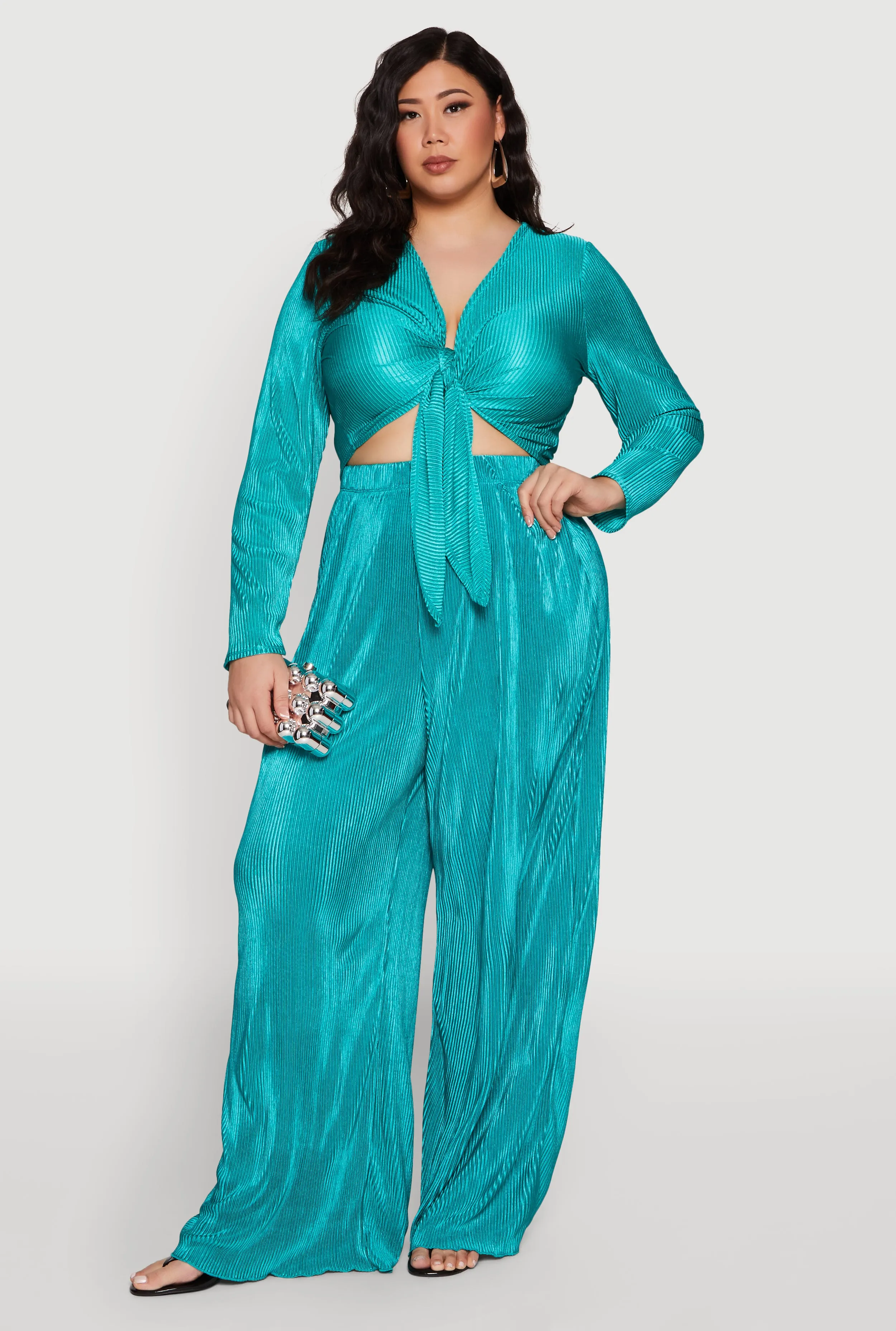 Plus Size Plisse Palazzo Pants sold by Rainbow product image thumbnail 2